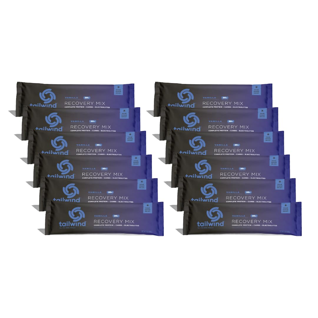 Tailwind Nutrition Recovery Mix, Complete Protein, Carbohydrates, and Electrolytes Powder Drink Mix for Post-Workout, Free of Gluten, Soy, and Dairy,