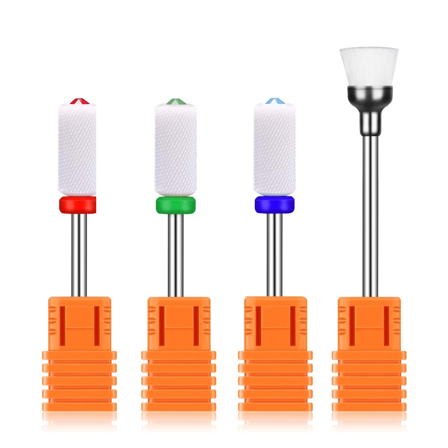 JCMaster 3 Pcs Premium Ceramic Nail Drill Bits With 3 Different Densities (C, M, F) For Removing Acrylic Nails Gel Nails Thinning Extra Thick Nails -