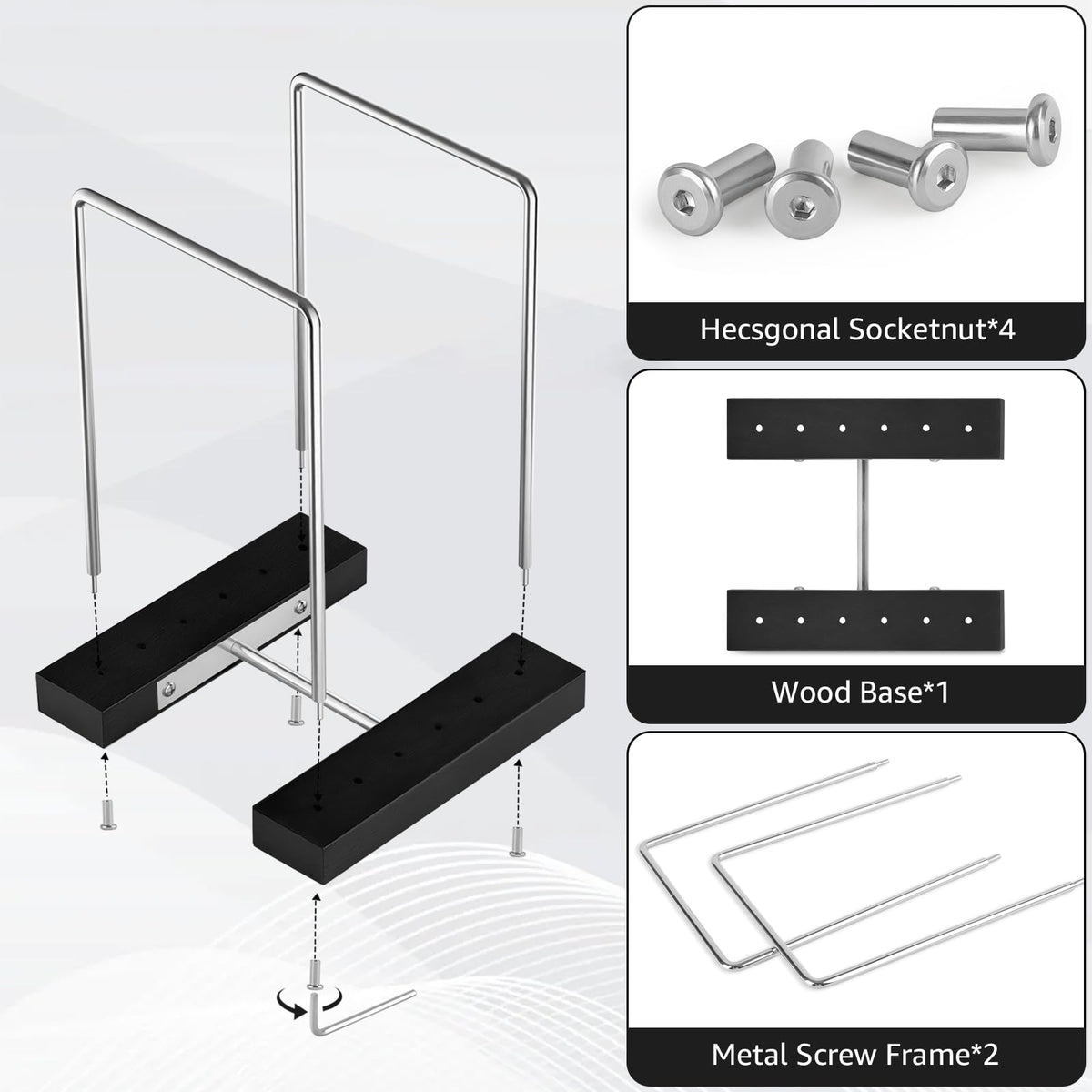 Vinyl Record Storage Holder, Vinyl Album Display Stand for 35 Single LPs