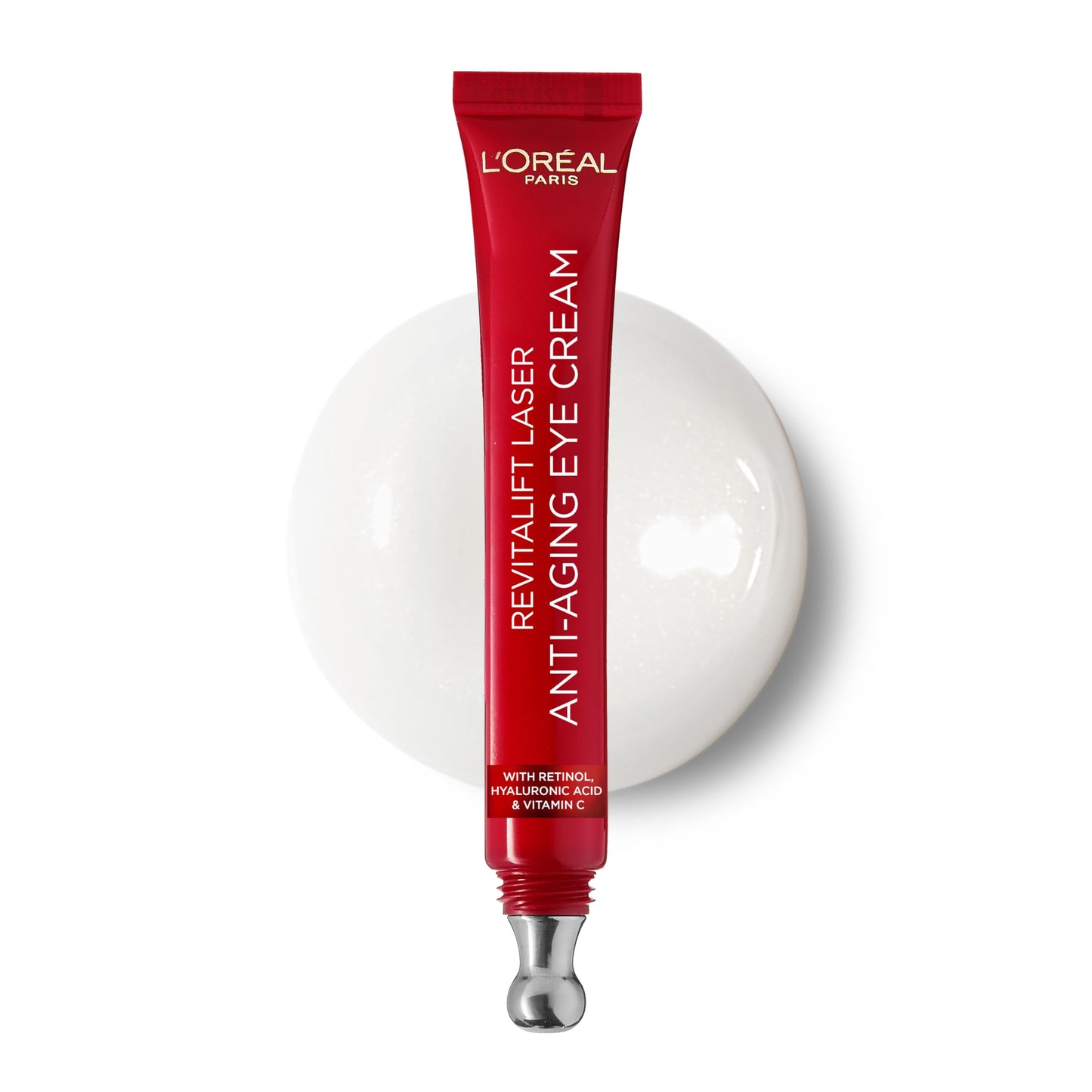 L?Or?al Paris Laser Renew Anti-Ageing Triple Action Eye Cream, Smooth Wrinkles and Target Eye Bags, Pro-Retinol, Hyaluronic Acid and Vitamin C,