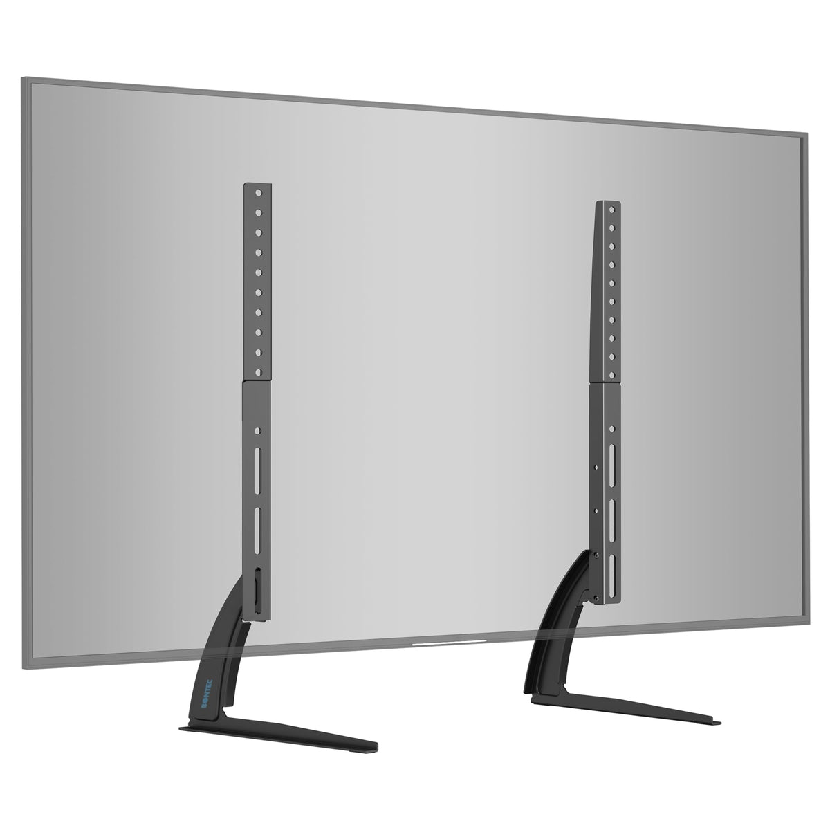 BONTEC Universal Table Desk Pedestal TV Stand for 22-65" LCD/LED TVs, VESA 50x50mm to 800x400mm, Max 50kg Weight Capacity, Adjustable Height,