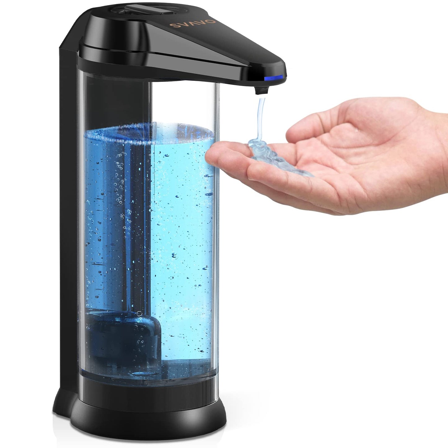 SVAVO Automatic Soap Dispenser, 500ml/17OZ, 8 Levels Volume Control, Dish Soap Pump Touchless Hand Sanitizer Dispenser for Kids Bathroom Kitchen