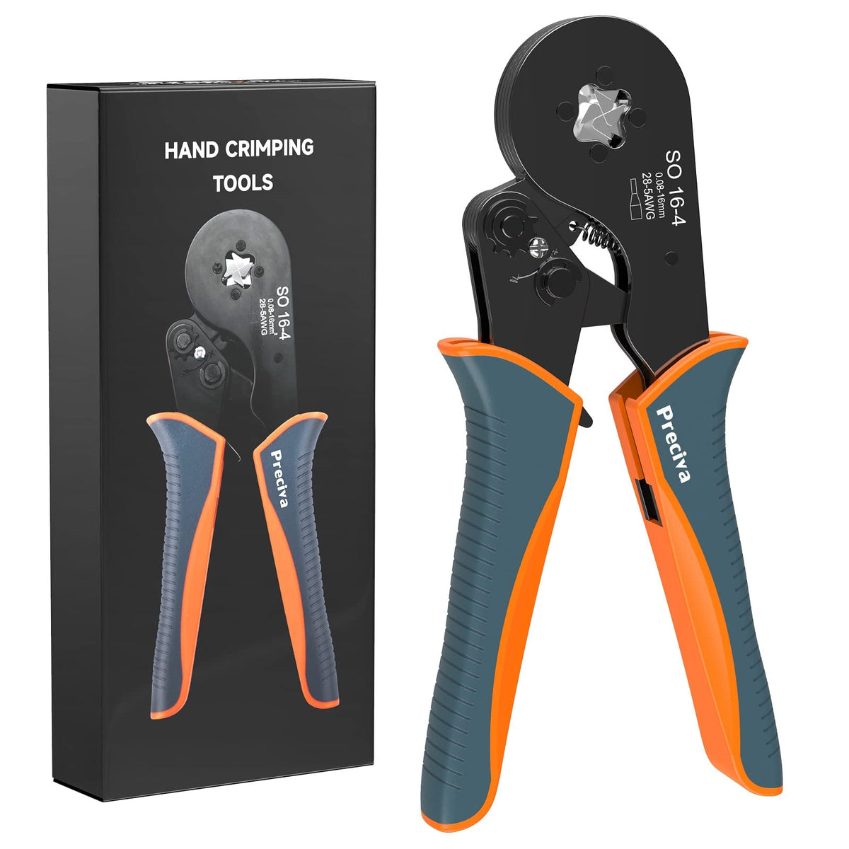 0.08-16mm? Ferrule Crimping Tool, Preciva AWG 28-5 Crimping Tools with Upgrade Springs, Wire Crimping Tool, Self-Adjsutable Ratchet Crimping Pliers,