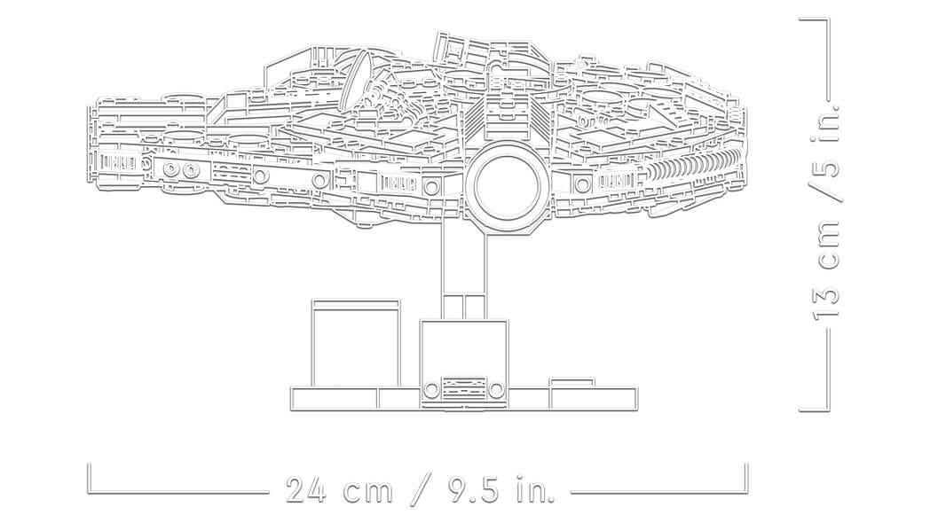 Lego Star Wars 75375 Millennium Falcon 25th Anniversary Set Ages 18+