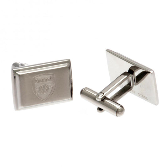 Arsenal FC Stainless Steel Tie Slide & Cufflink Set with Engraved Crest