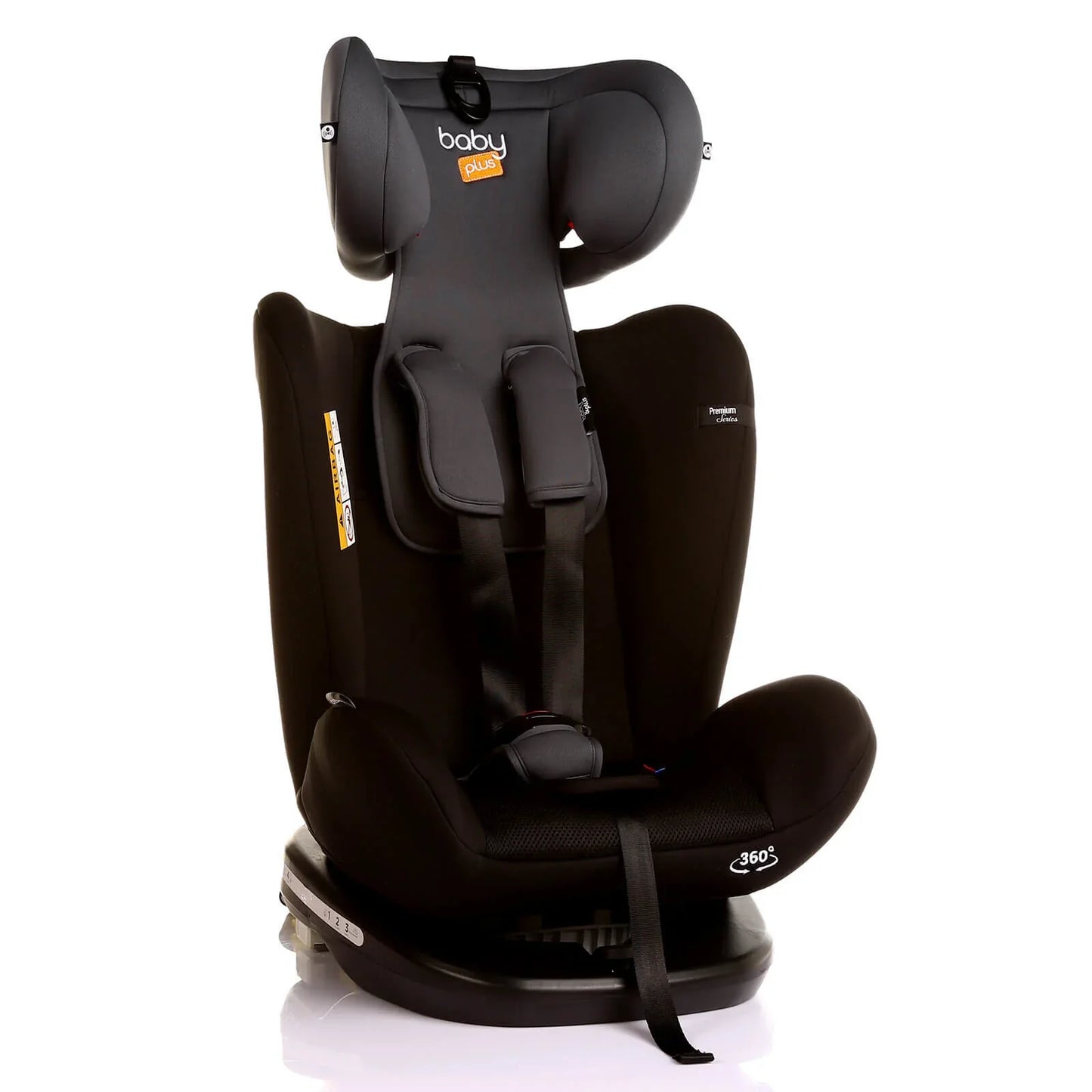 baby plus Orbitfix Group 0+/1/2/3 (Birth to 12 Years) Car Seat - Black Grey