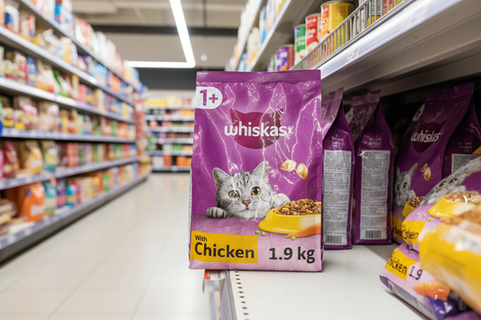 4 x Whiskas 1+ Chicken Adult Dry Cat Food 1.9Kg