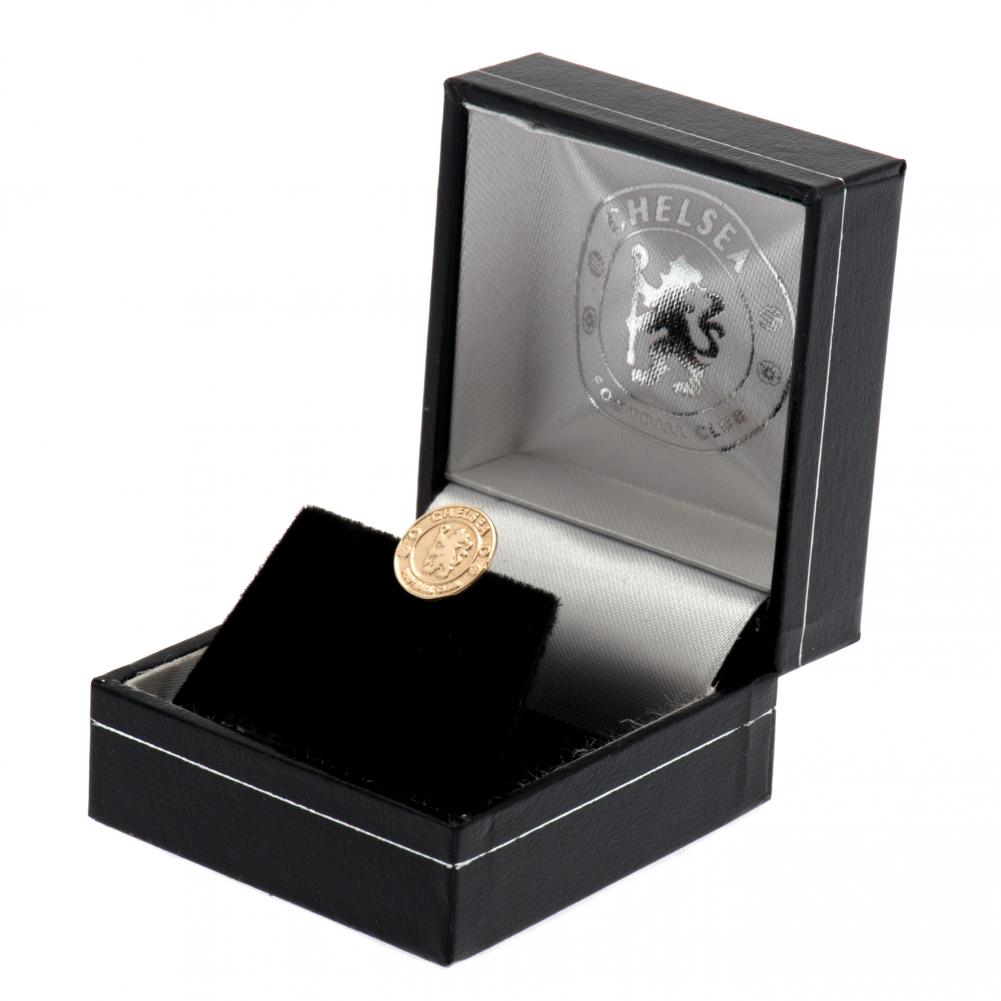 Chelsea FC 9ct Gold Earrings with Intricate Crest