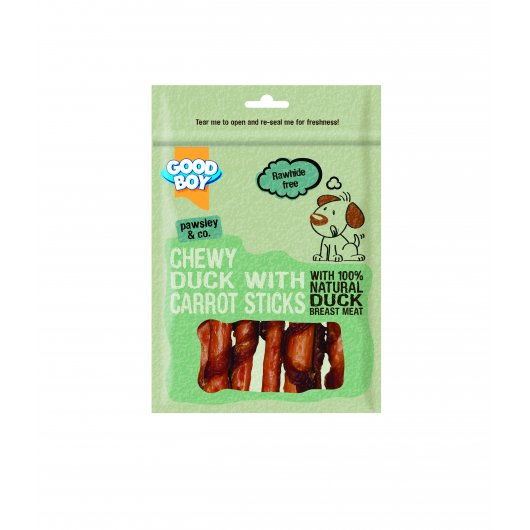 Pawsley and Co Chewy Duck with Carrot Sticks 90g - Case of 10