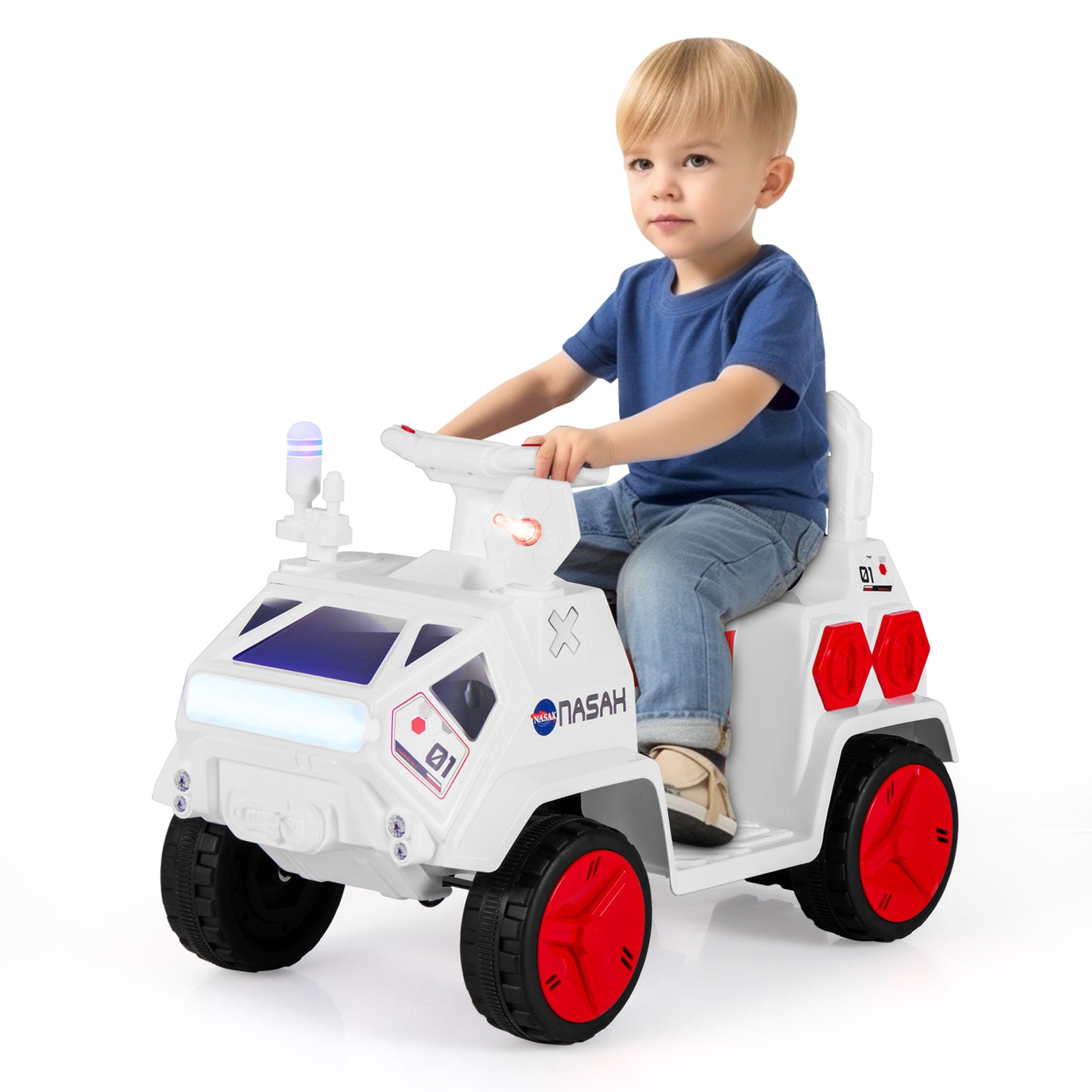 6V Kids Ride on Car Electric 4-Wheeler for Kids with Music-Navy