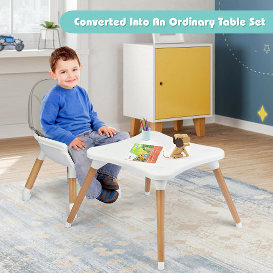 4 in 1 Baby High Chair Infant Feeding Seat-Grey