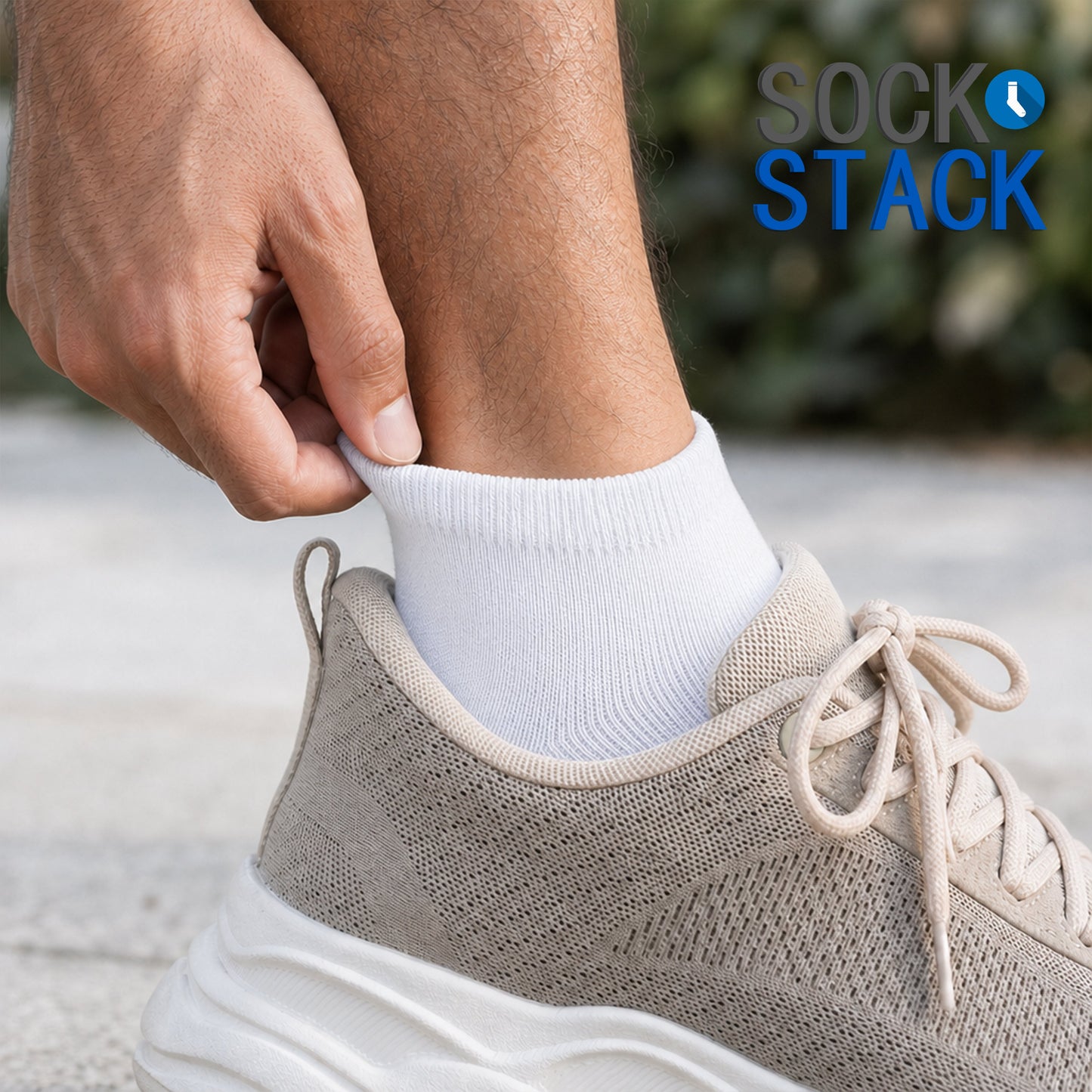 Sock Stack Mens Trainer Socks 12 Pairs Breathable Cotton Blend Arch Support Anti Crimping