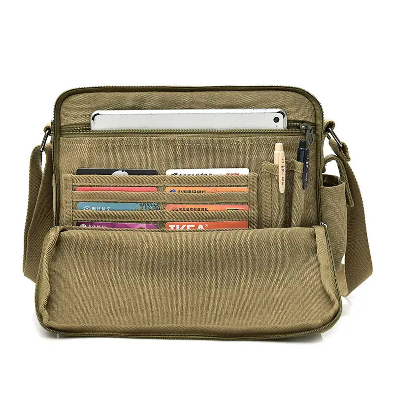 Vintage Canvas Messenger Bag – Everyday Utility Crossbody