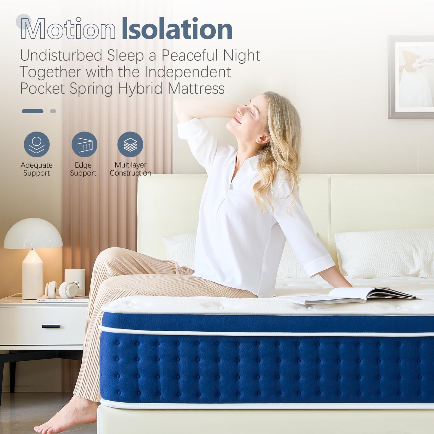 Bednew Double Mattresses 30.5cm, 12 Inch Innerspring Hybrid Mattress Double 4FT6 with Breathable Foam and Pocket Spring For Cool Comfort Sleep