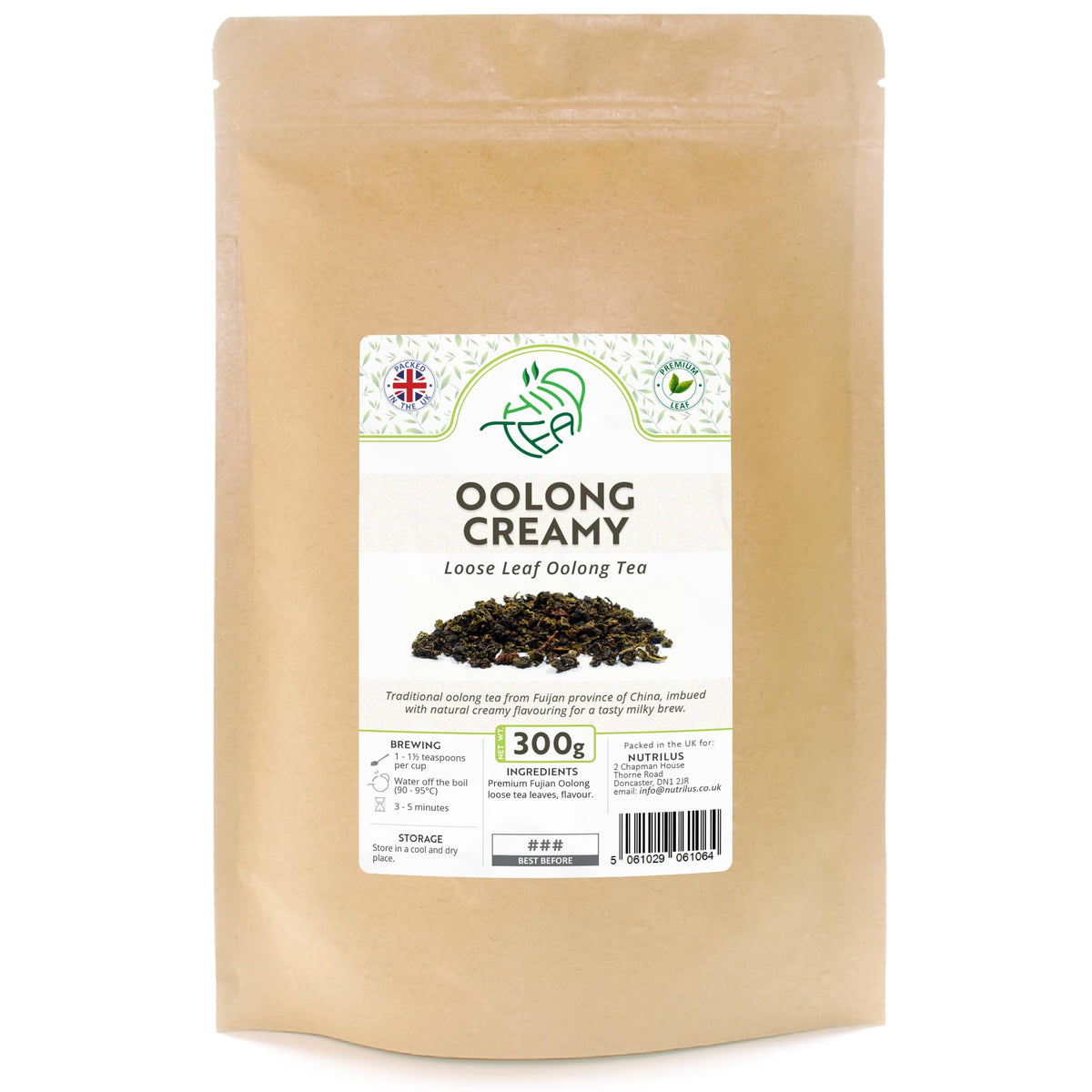 Oolong Creamy Premium Loose Leaf Oolong Tea - from Fuijan, China (300g, Creamy)
