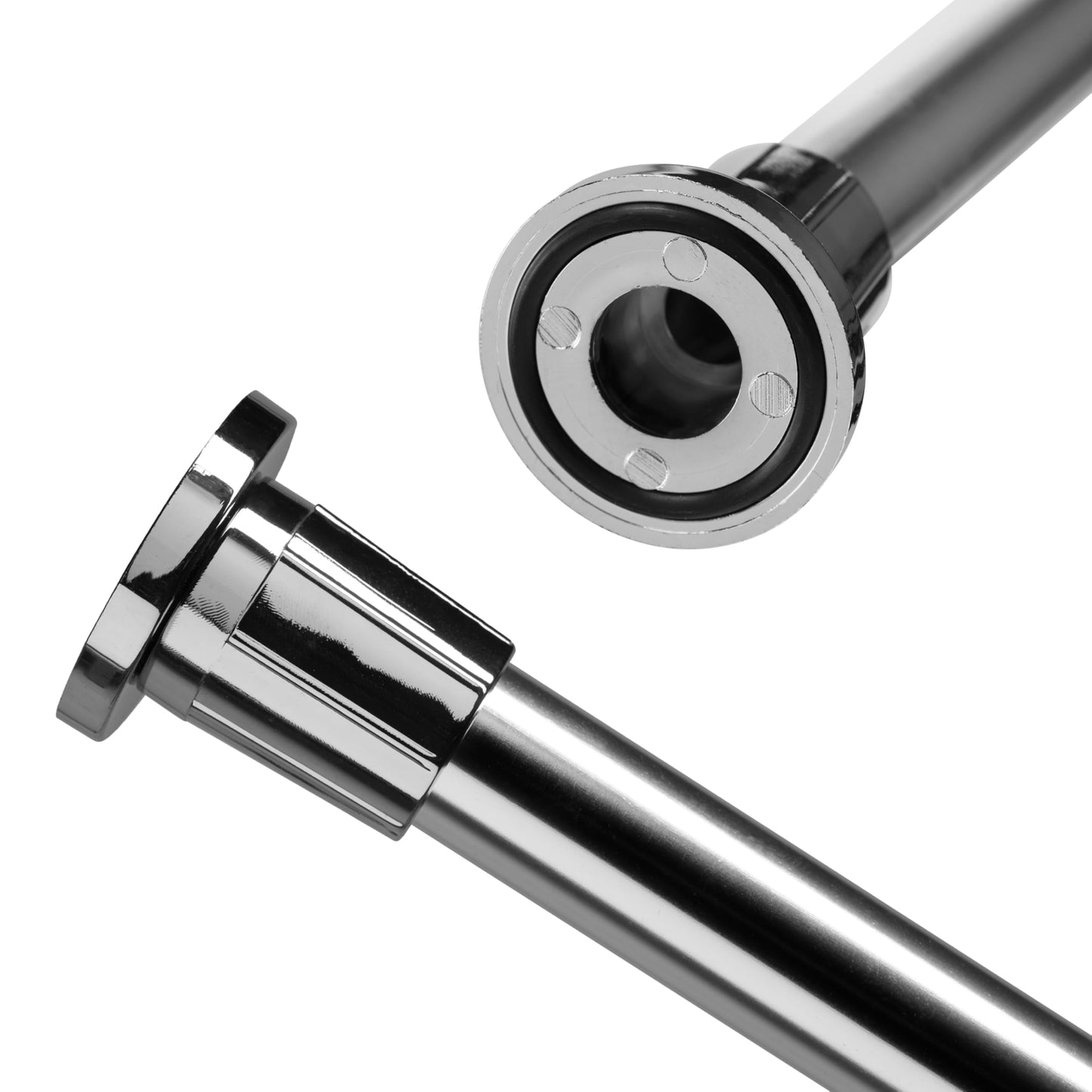 Croydex Telescopic Shower Curtain Rod for Bath or Cubicle Extends from 700mm to 1220mm Silver