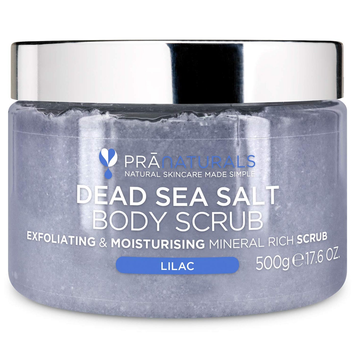PraNaturals Dead Sea Salt Body Scrub 500G ? Hydrating & Moisturising, Natural Oils & Minerals, Exfoliating, Softening & Nourishing, All Skin Types, No