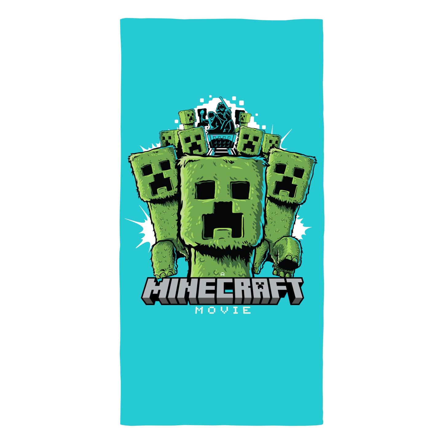 Minecraft Movie Towel | Super Soft Feel, Creepers Gaming Design | Perfect The Home, Bath, Beach & Swimming Pool | One Size 140cm x 70cm
