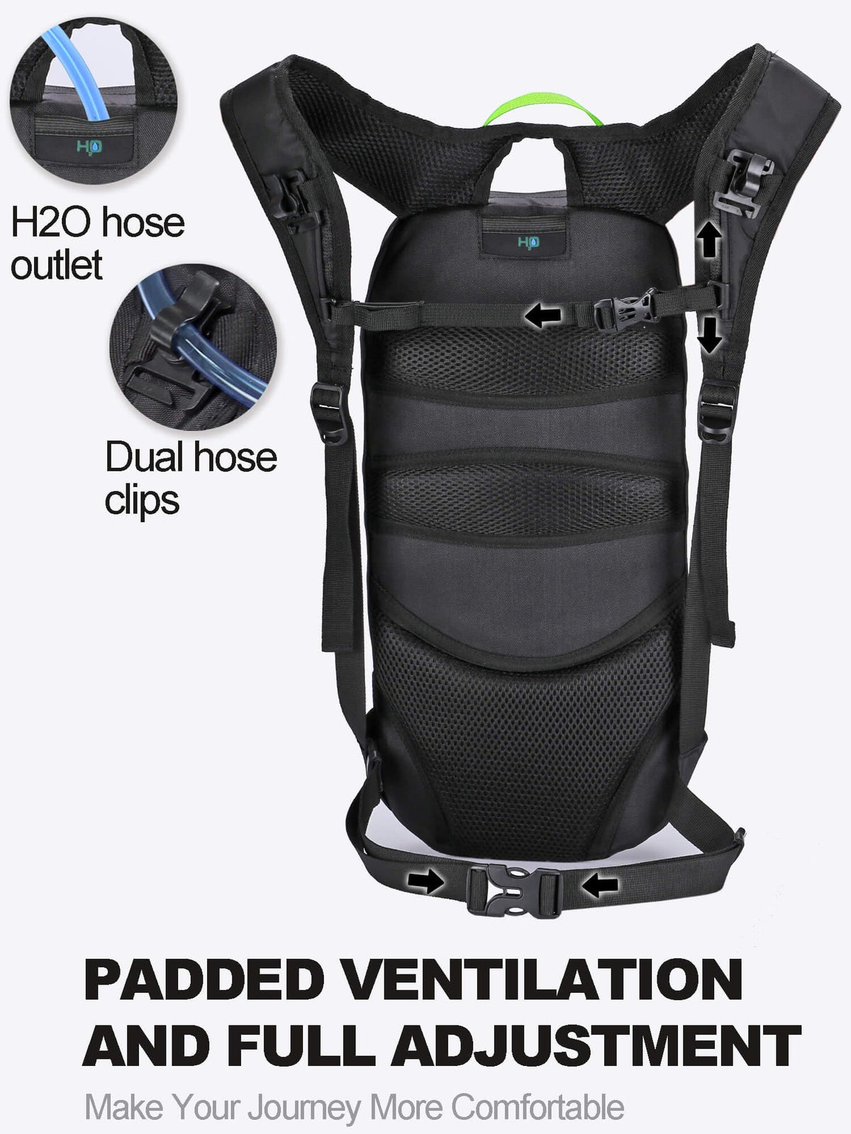 Arvano Hydration Backpack Lightweight Cycling Backpack with Water Bladder, 6L Water Rucksack for for Men Women Skiing Mountain Biking Hiking