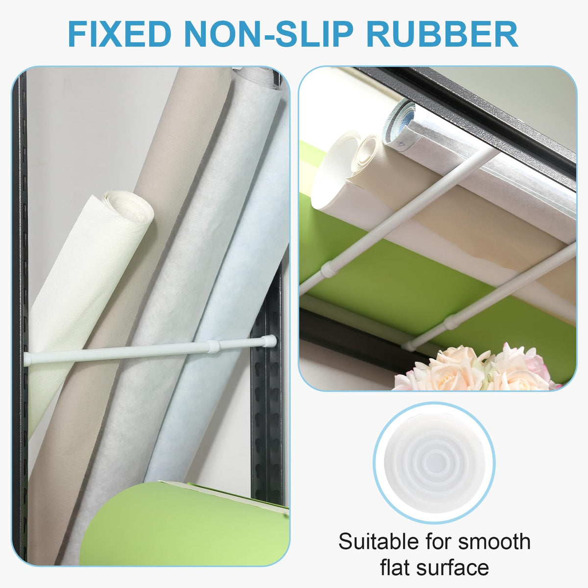 GOOWIN 40-70cm Tension Rod,3 Pcs Tension Rods for Curtains,No Drilling Spring Adjustable Small Tension Rod for Curtain,Bookshelf,Cupboard,Wardrobe