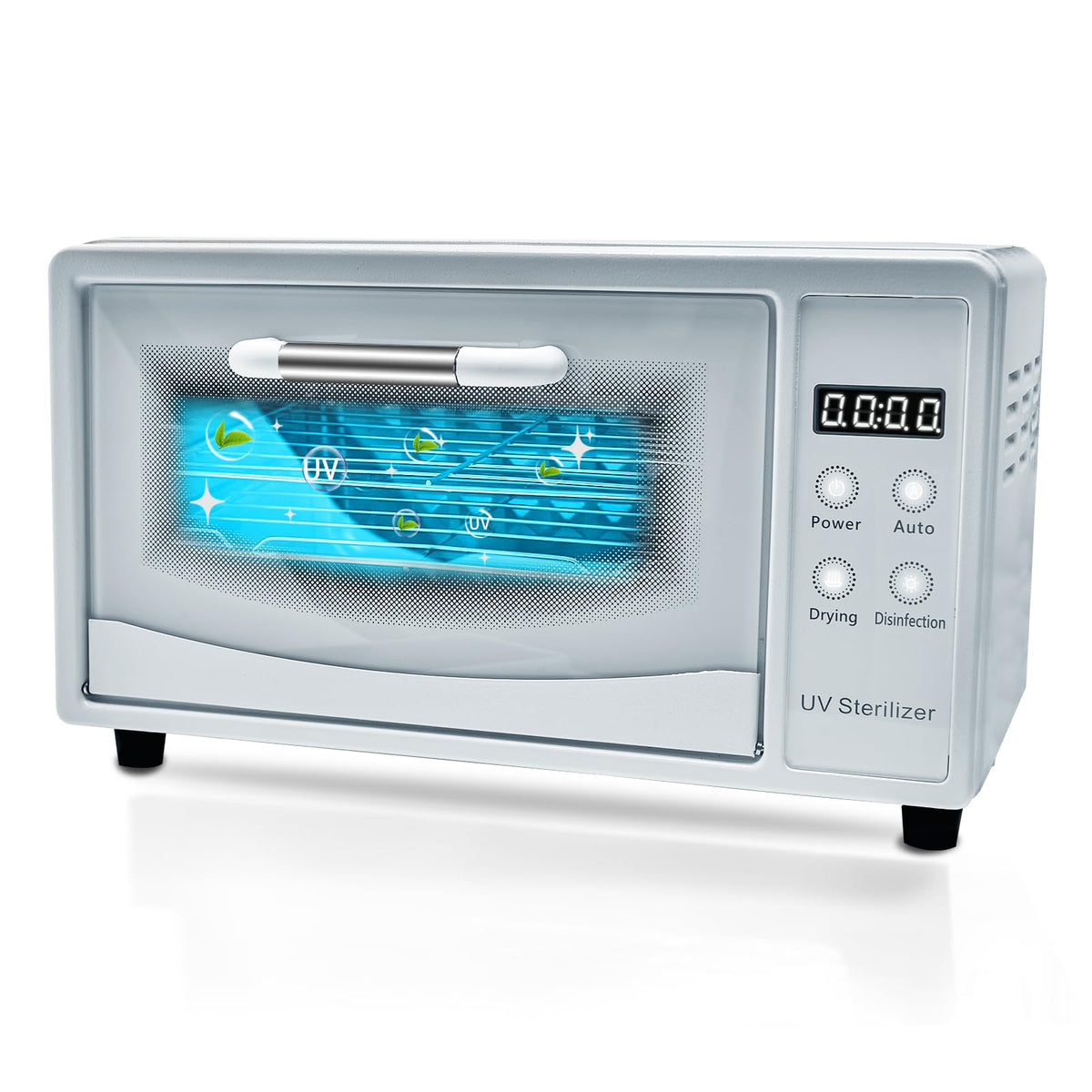CGBE Nail Tool UV Steriliser: 10L Double Layer UV Disinfection Cabinet with Timer Setting - Multi-Functional UV Steriliser for Esthetician, Home Use,