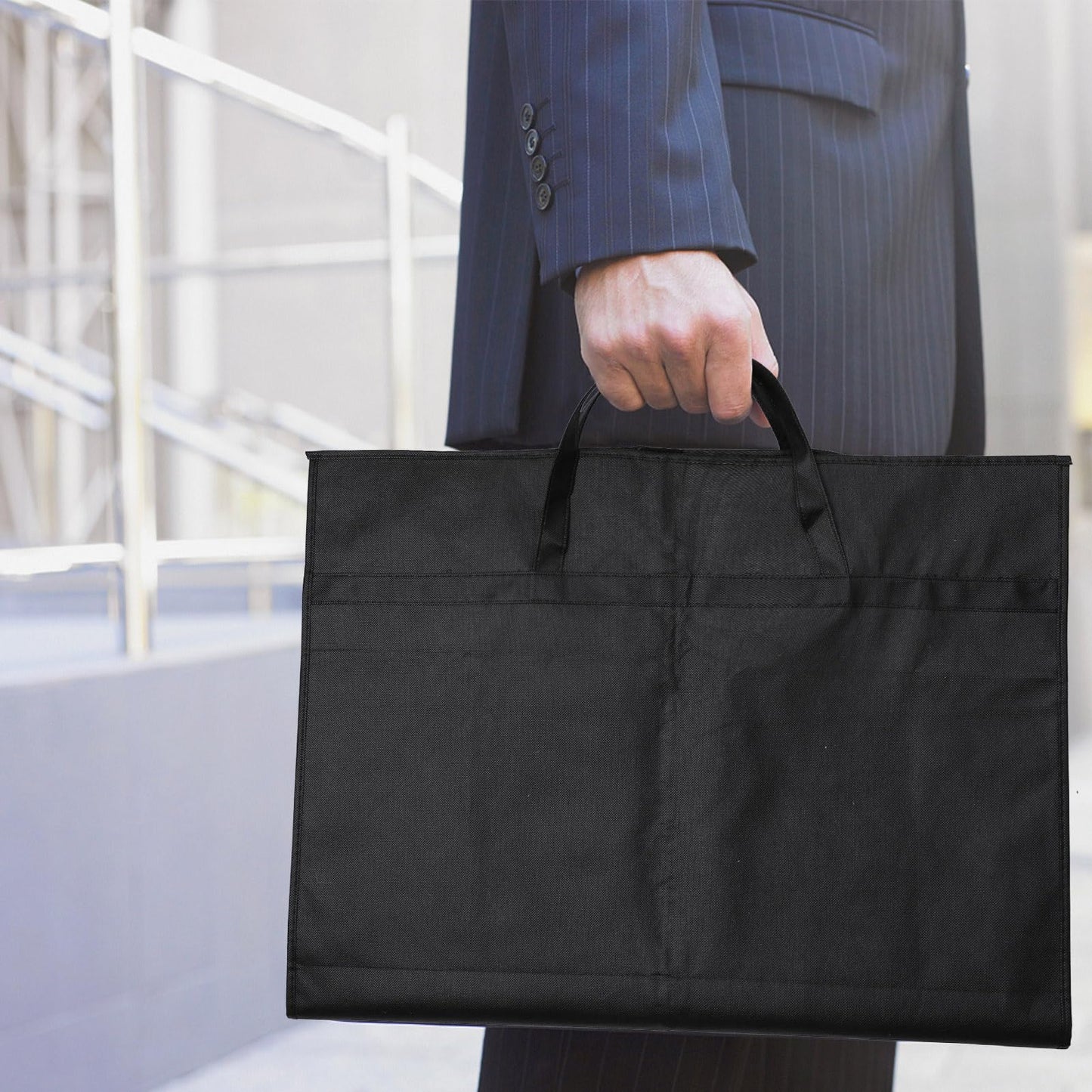 1 Pack Suit Bag Suit Cover For Men, Suits Carrier With Handles And Gusset