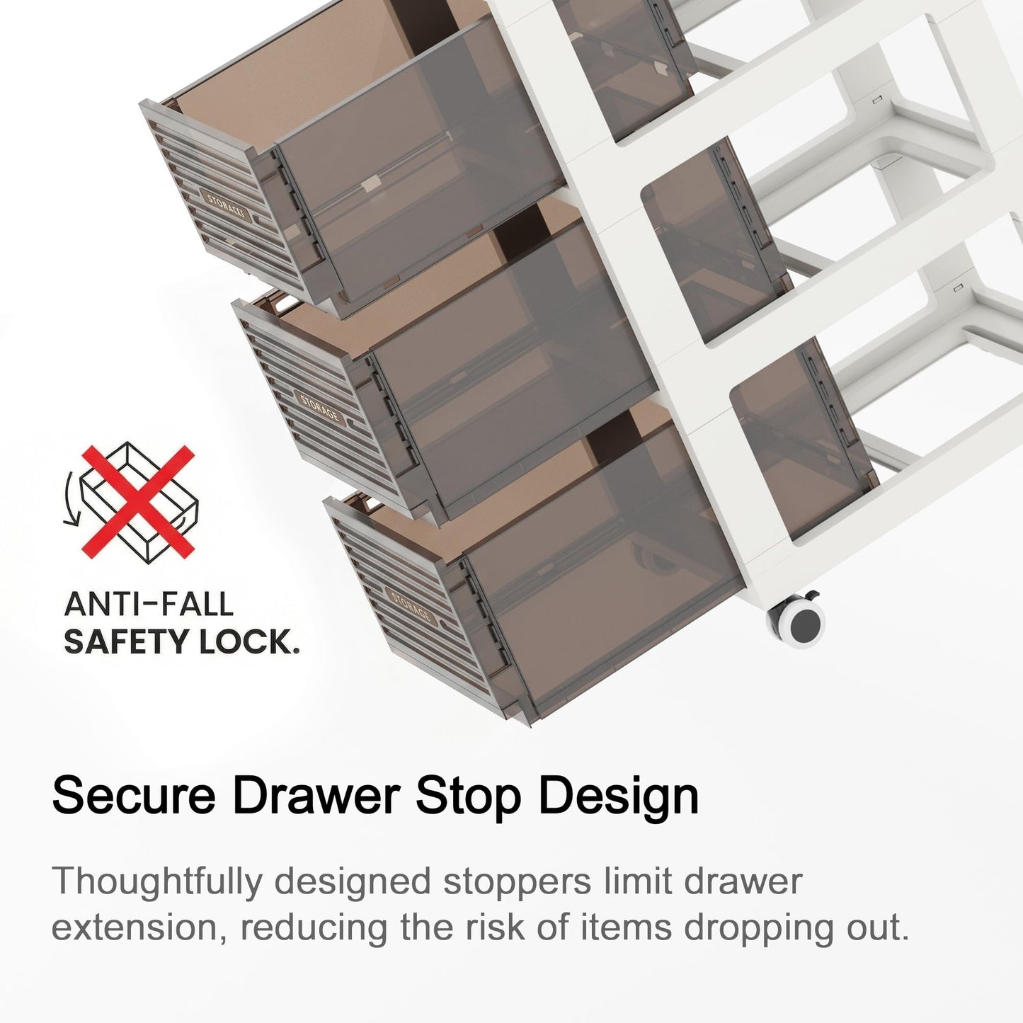 30cm Bathroom Cabinet, 3 Drawers Storage unit, 75cm Tall Toliet Organiser