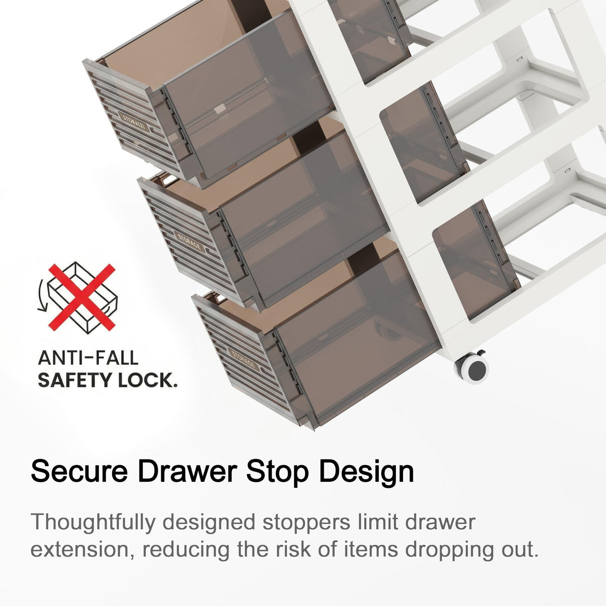 30cm Bathroom Cabinet, 3 Drawers Storage unit, 75cm Tall Toliet Organiser