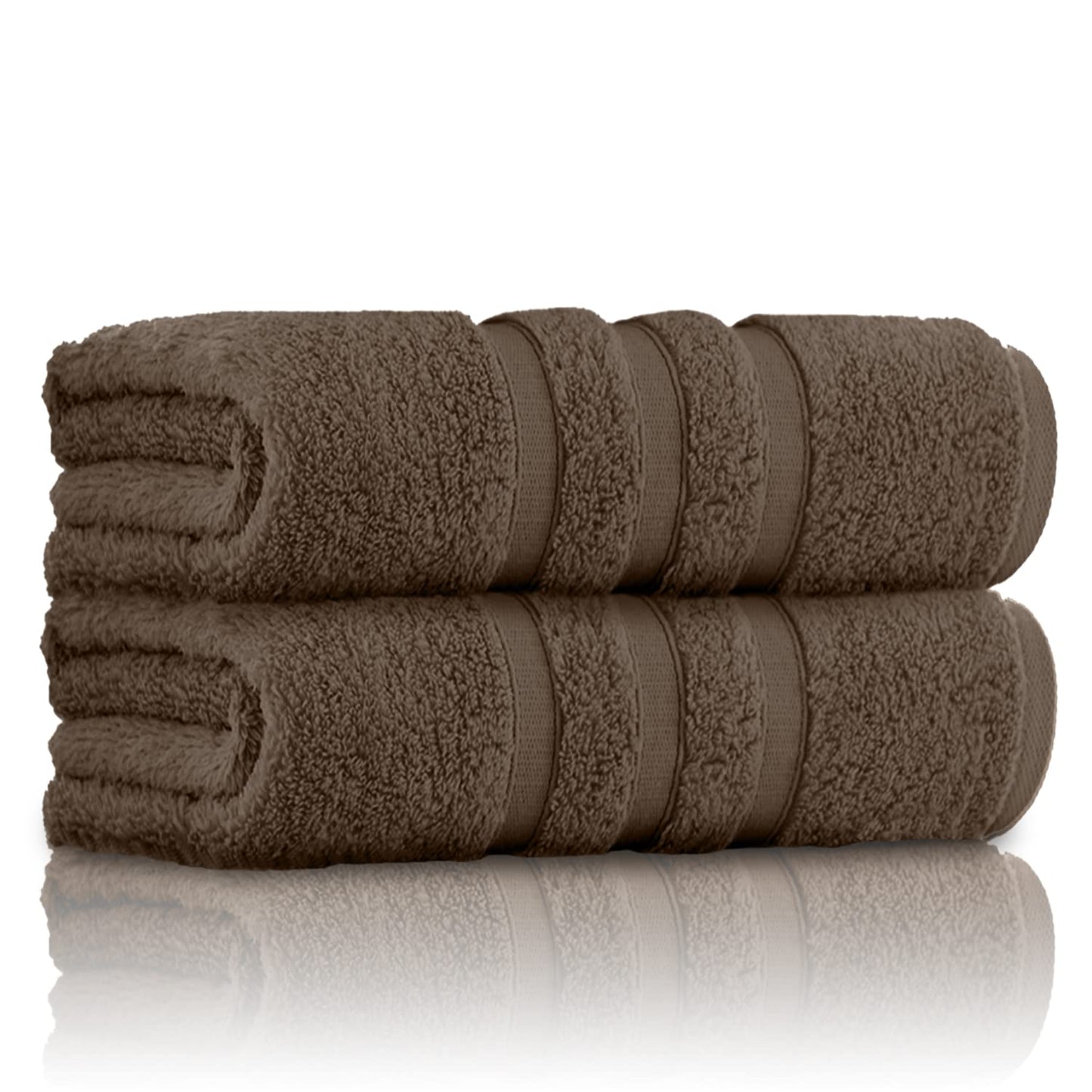 GC GAVENO CAVAILIA 100% Ringspun Cotton, Luxury 550 GSM Zero Twist Sheets, Egyptian, Cocoa, 70x120 Bath Towel