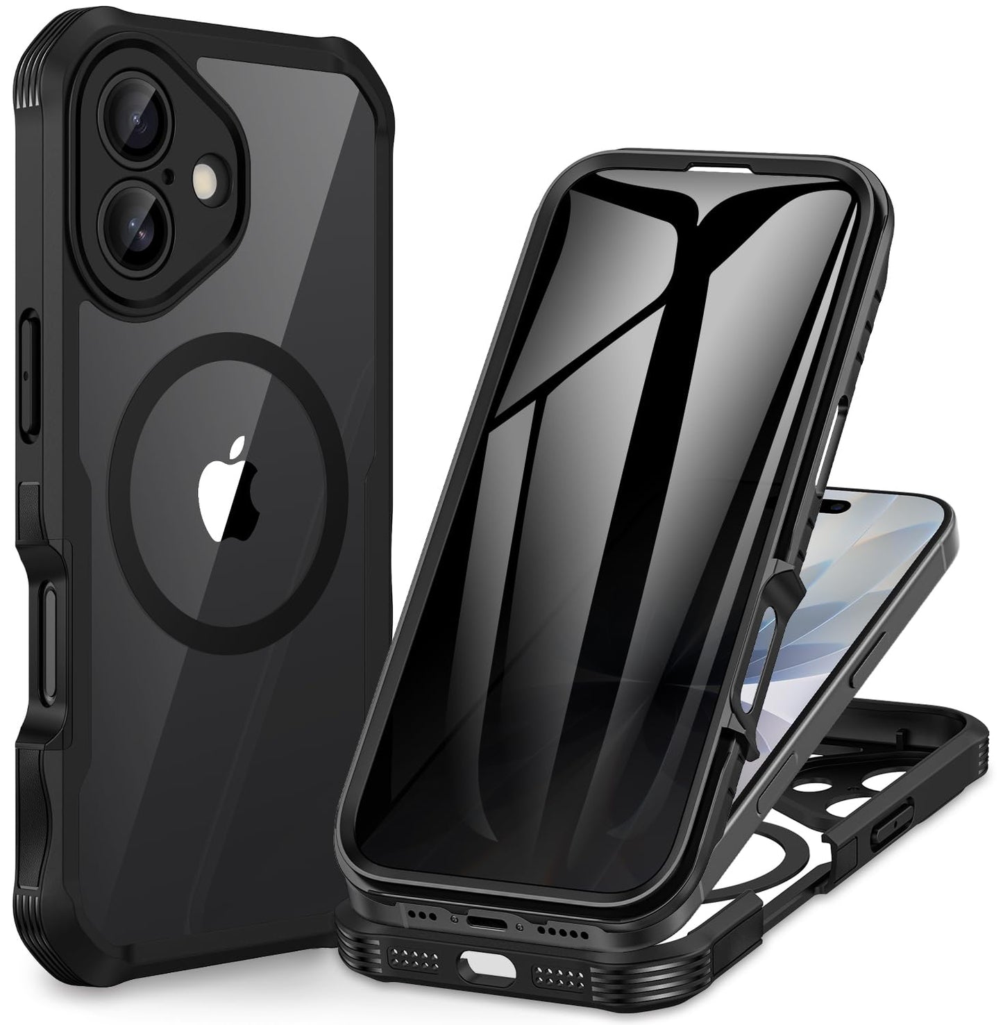 CENHUFO Compatible with iPhone 17 Privacy Case Fits Magsafe, Built-in Privacy Screen Protector and Camera Protective, 360 Full Body Shockproof Bumper