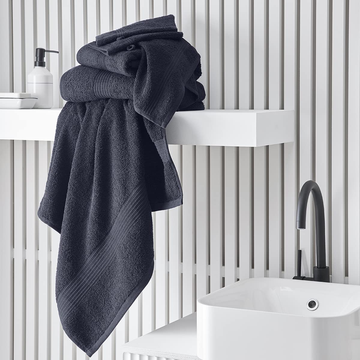TODAY Essential Cotton Bath Towel 50 x 90 cm Plain Navy