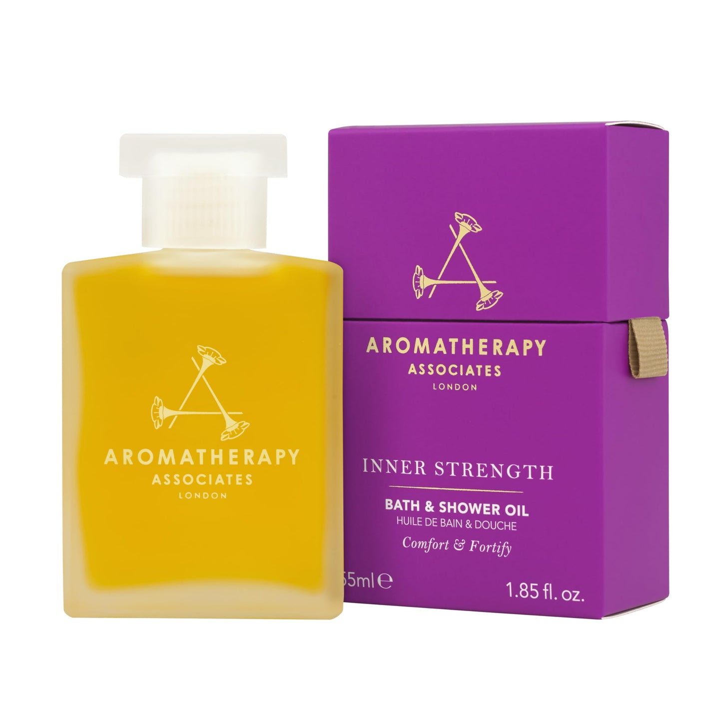 Aromatherapy Associates Bath and Shower Oil, Luxury Spa, Natural Bath, Bath Oil, Vegan, Cruelty Free, Environment Friendly (Inner Strength Bath and