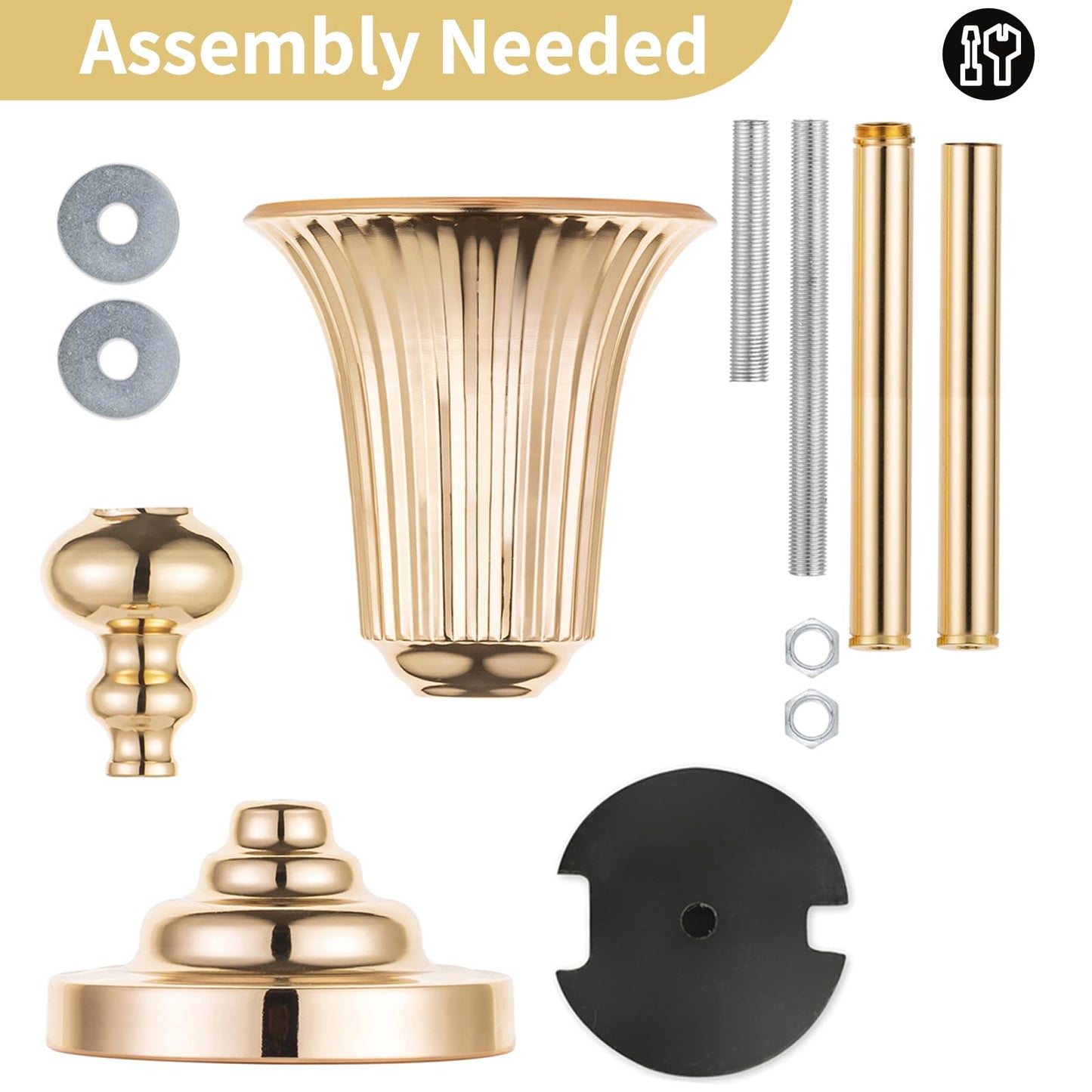 NUPTIO Gold Vase Centrepieces Tall: 2 Pcs 77.5cm Wedding Table Centerpieces Trumpet Vases Metal Flower Stand for Party Anniversary Ceremony Birthday