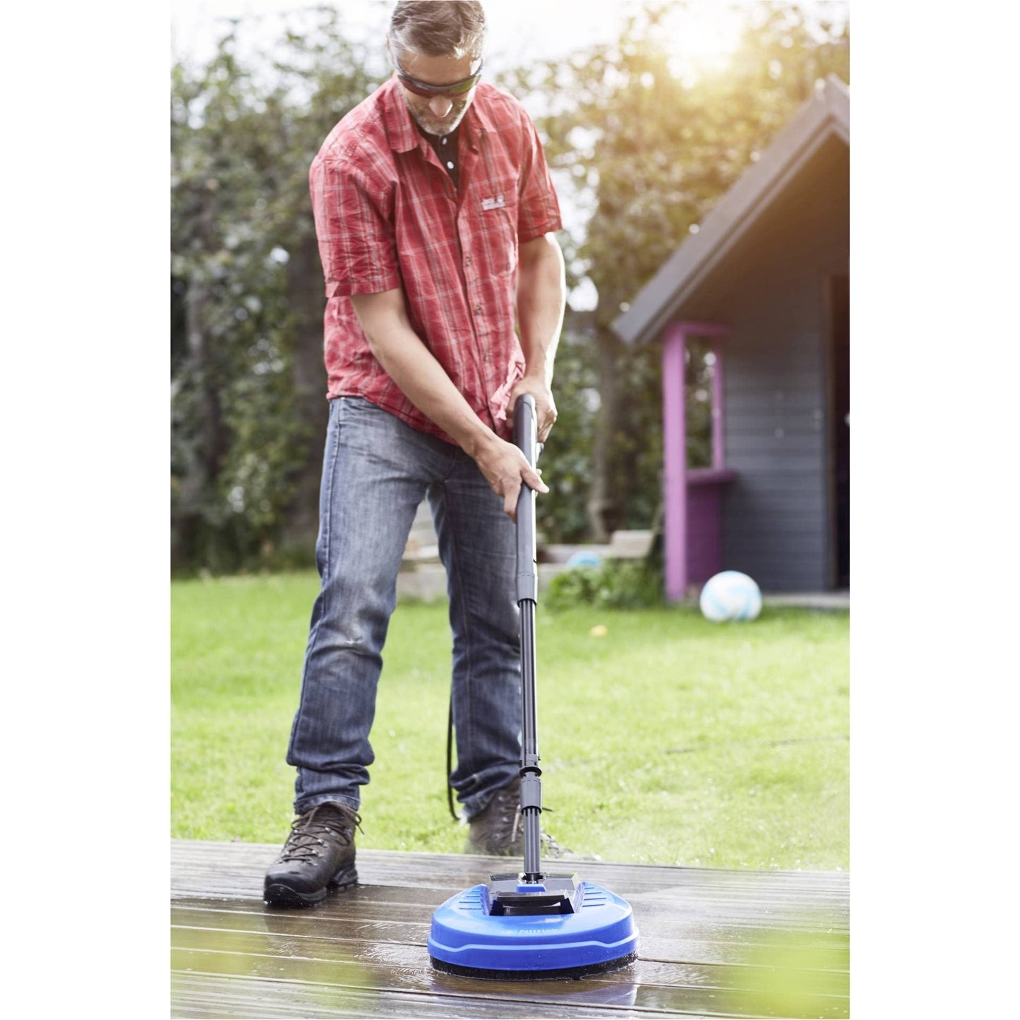 Nilfisk Power Patio Cleaner - Wooden Decks, Ceramic Tiles, Stone Floors and Bricks - Pressure Washer Surface Cleaner Attachment