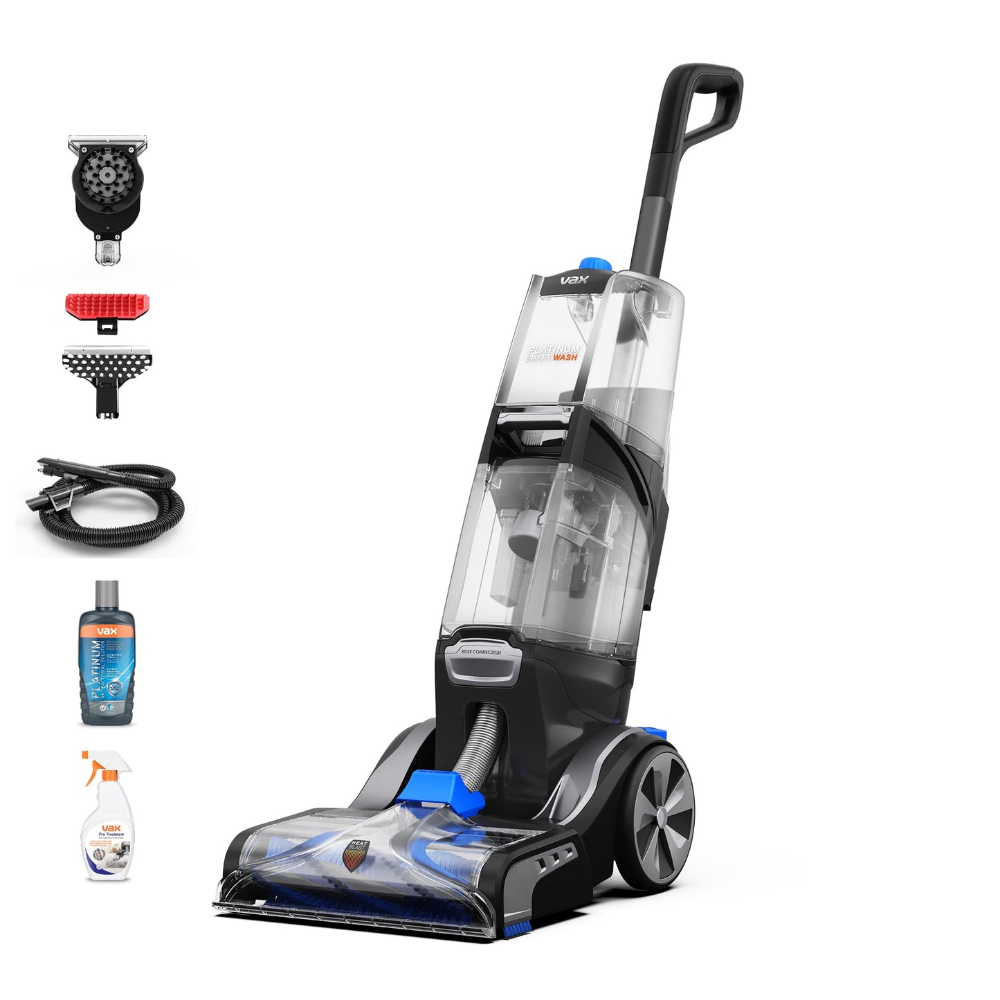 Vax Platinum SmartWash Carpet Cleaner Machine, Rug, Upholstery, Car, Stair Upright Shampooer Washer, Handheld Spot Cleaning, SpinScrub and Wash Tools,
