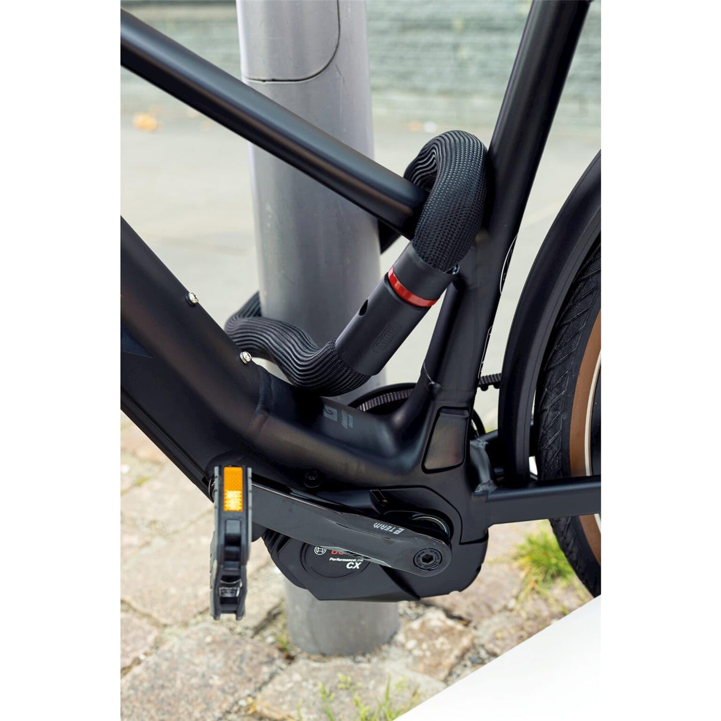 ABUS Goose Lock chain lock - flexible, rattle-free bicycle lock made of hardened steel - 6 mm thick - with key