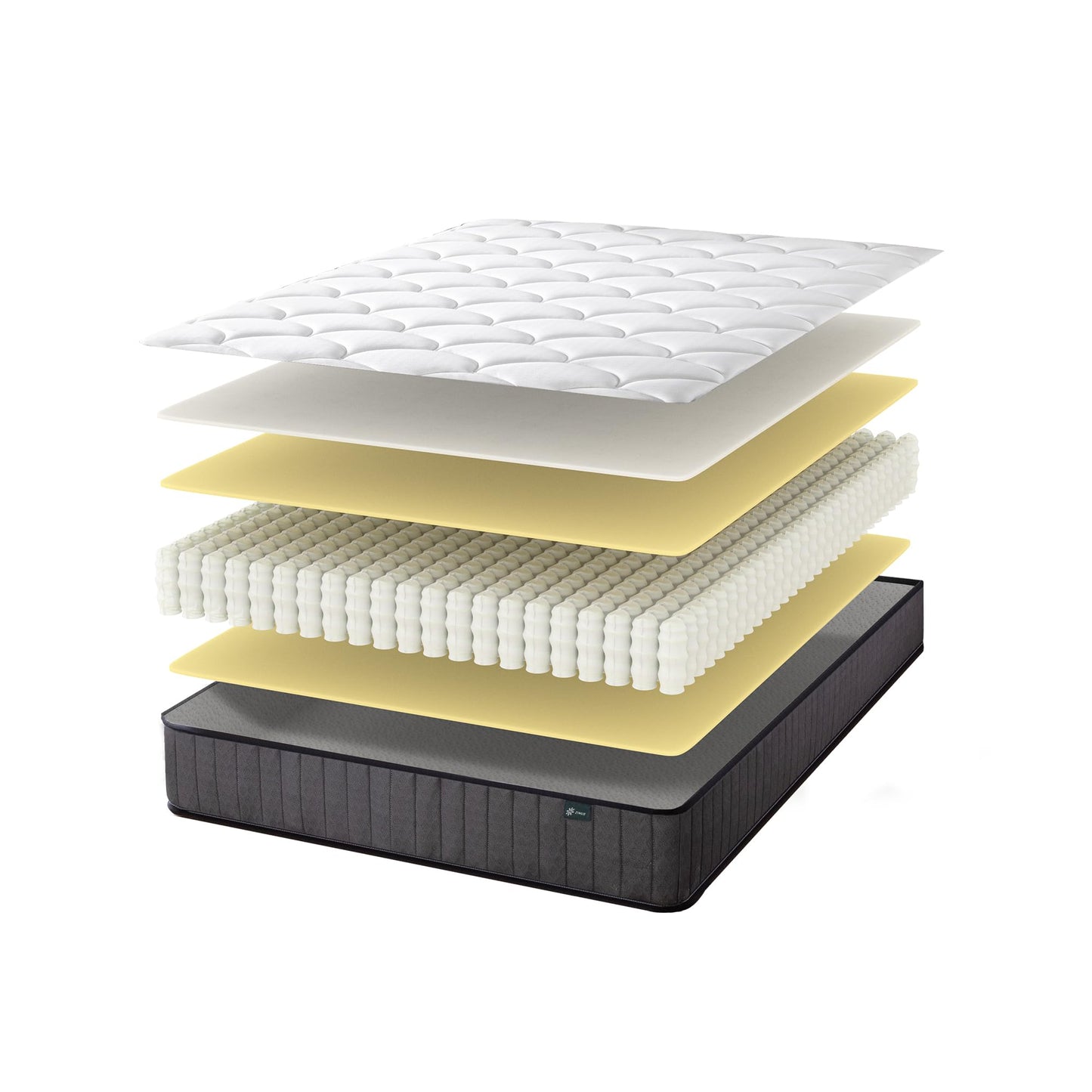 Zinus Single Mattress - Pocket Spring & Memory Foam Mattress - 90x190cm/3x6.2ft - Height 25cm/10in - Medium Firmness - Skin-friendly Hybrid Mattress -