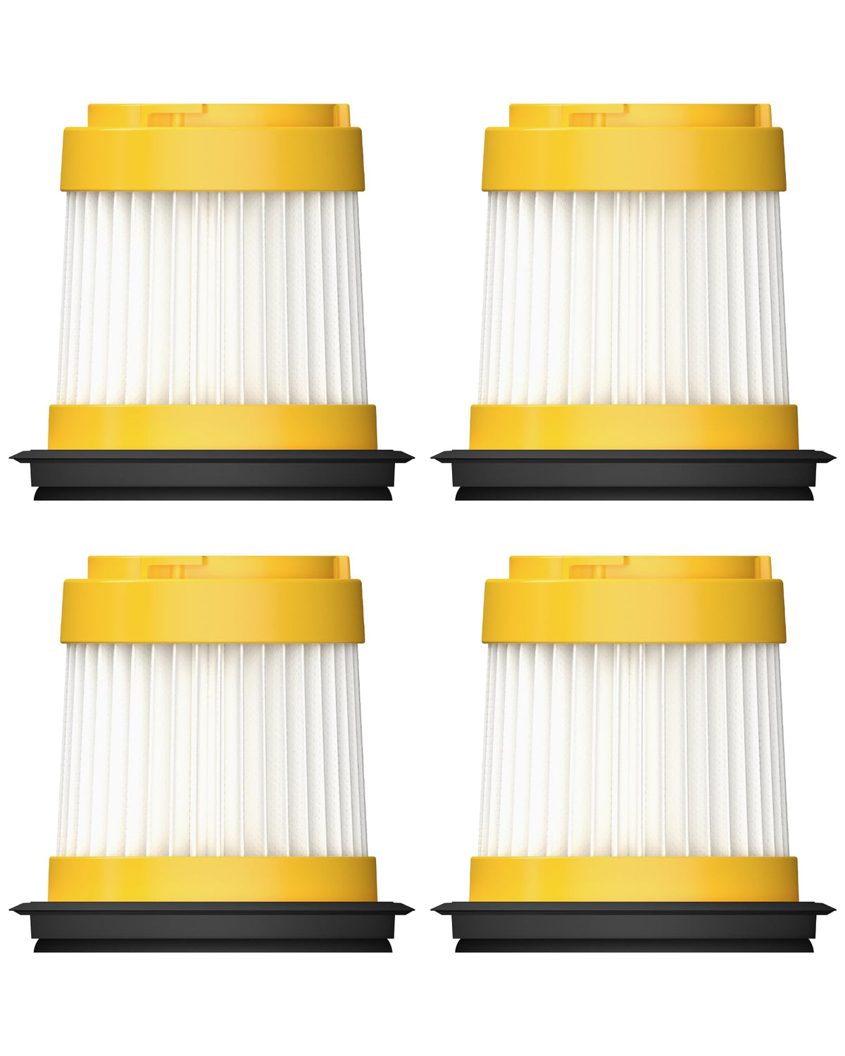 HOTO 4 PCS Filter Replacement for HOTO AutoCare Air Duster & Vacuum - 4-in-1 Portable Mini Vacuum with 20000Pa Strong Suction ONLY, NOT Compatible