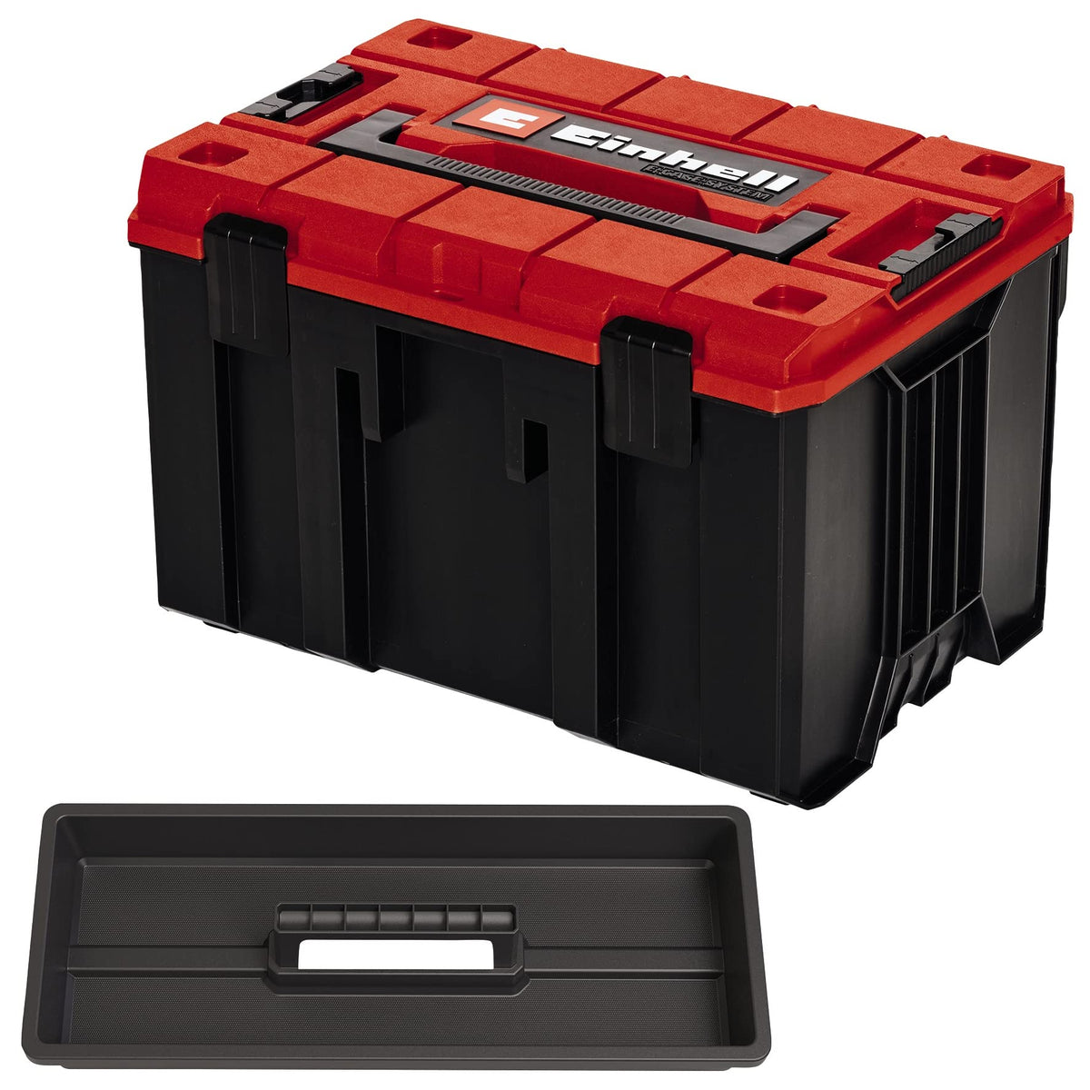 Einhell E-Case M Tool Storage Case With Organiser Insert - Power Tool Box, Stackable, Lockable, Splash-Proof, Protective Storage And Transport Of