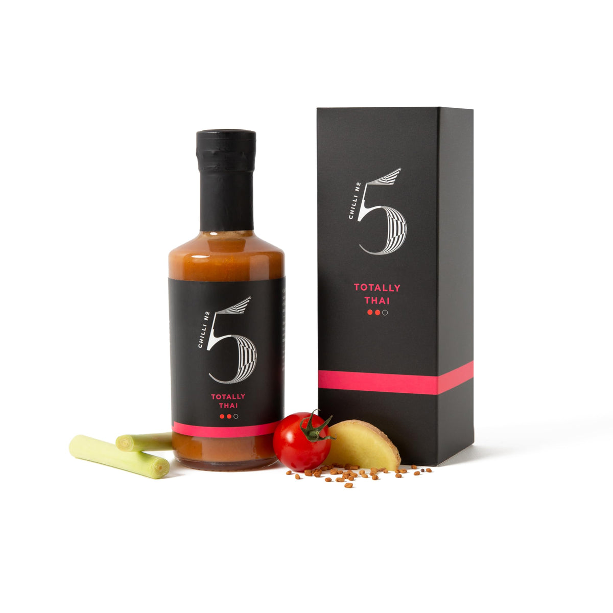 Chilli No. 5 Totally Thai Spicy Stir-fry Hot Sauce, Exclusive Five Chilli Blend, Healthy Superfoods, Vegan, Gluten Free, No Artificial Colours or
