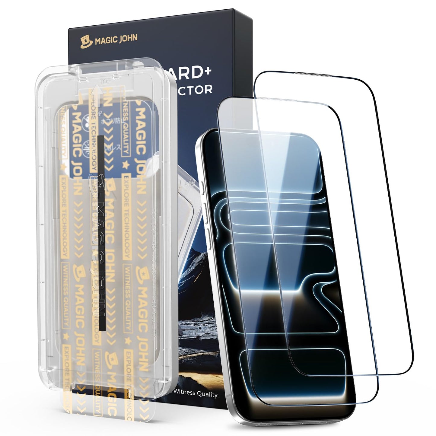 MAGIC JOHN 3rd Gen Upgraded for iPhone 17 Pro Screen Protector 6.3 inch, HD Clear, Shatterproof Tempered Film, Auto Dust-Elimination, Bubble Free,