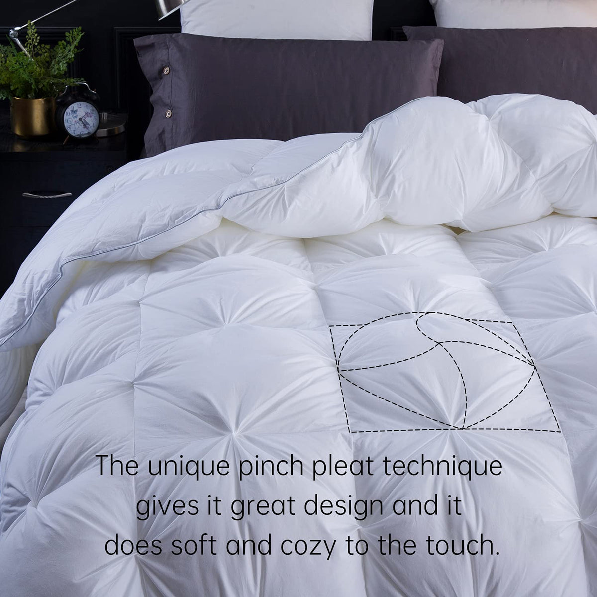 Three Geese Super King Size Duvet 7.5Tog,Goose Feather Down Duvet Ideal for Spring and Summer, 100% Organic Cotton Cover, Double Quilt Bed Comforter