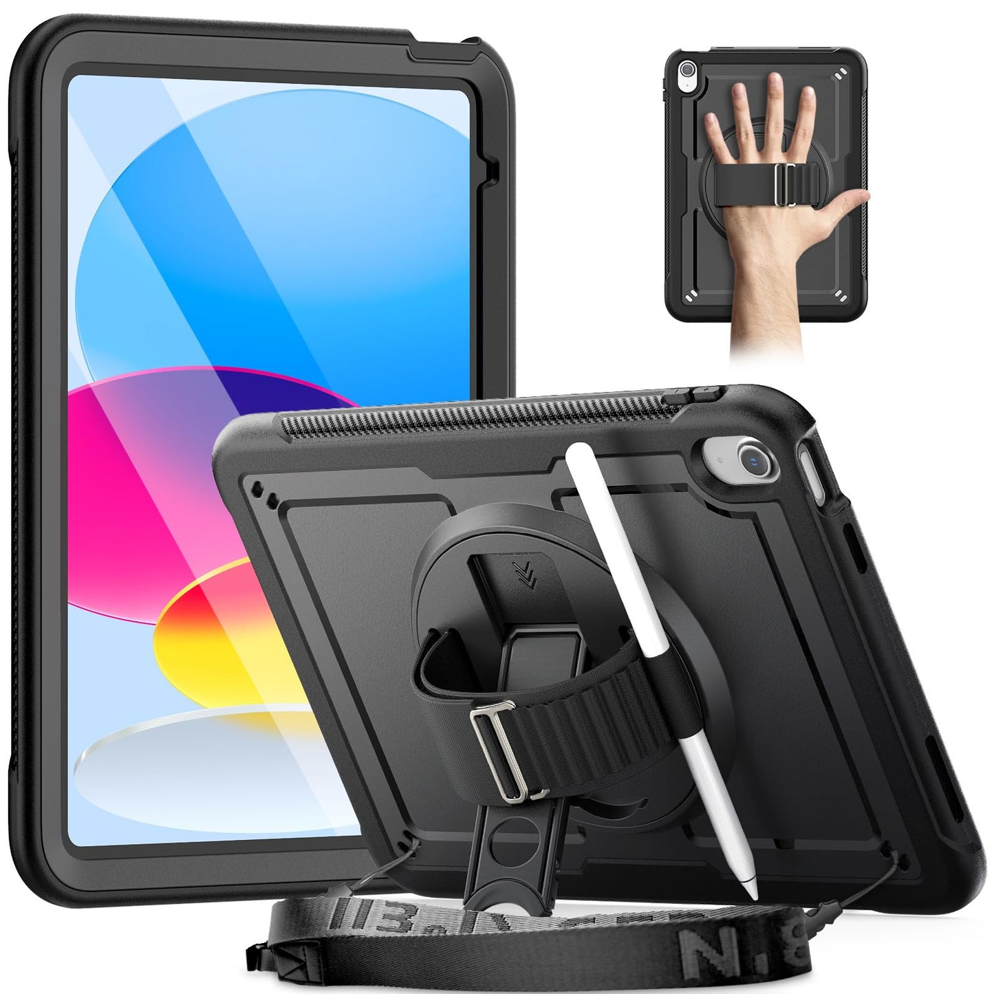 Timecity Case For iPad (A16) 11th Generation 11 Inch 2025/iPad 10th Generation 10.9 Inch 2022, Full-Body Drop Protection with Screen Protector, 360