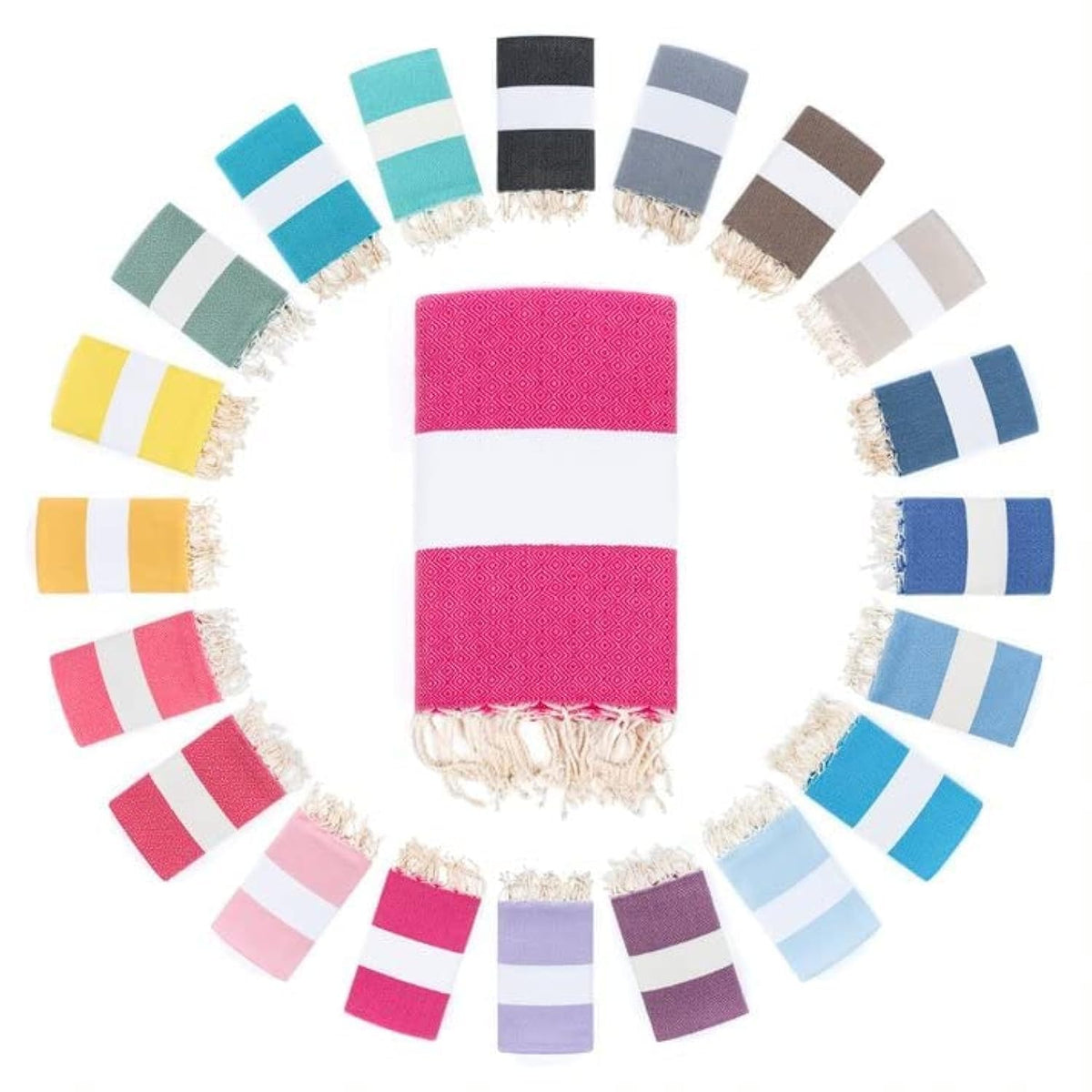 Darido Handmade Diamond Fouta Hammam Towel - XXL Sauna, Bath, & Beach Towel 100 x 200 cm - 100% Cotton - Lightweight, Soft & Absorbent - Multiuse &