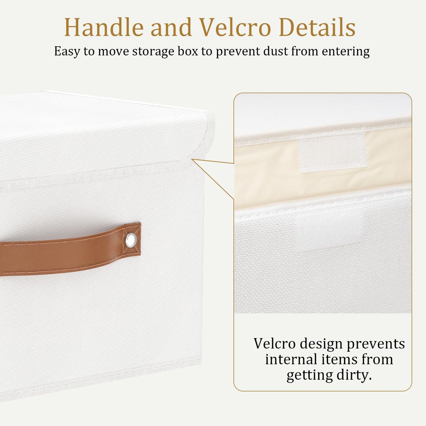 OUTBROS Storage Boxes with Lids 3 Pack, Organiser 45x30x30 cm, White