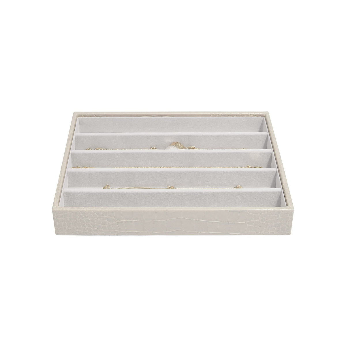 Stackers Putty Croc Textured Classic Medium Jewellery Box Necklace Layer