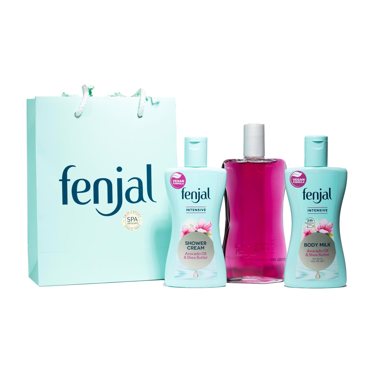 Fenjal Intensive ultimate luxury bath and body gifting set |Gently cleanse, nourish, and deeply hydrate| Gift set Contain:1x Oil&Care Foam Bath 200 ml