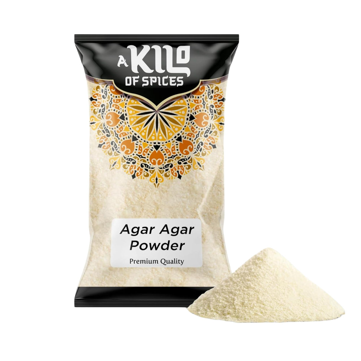A Kilo of Spices | Agar Agar Powder 500g | Premium Quality Vegetarian Gelatin Substitute, Natural Food Thickener | Jelly & Faluda Powder for Cooking,