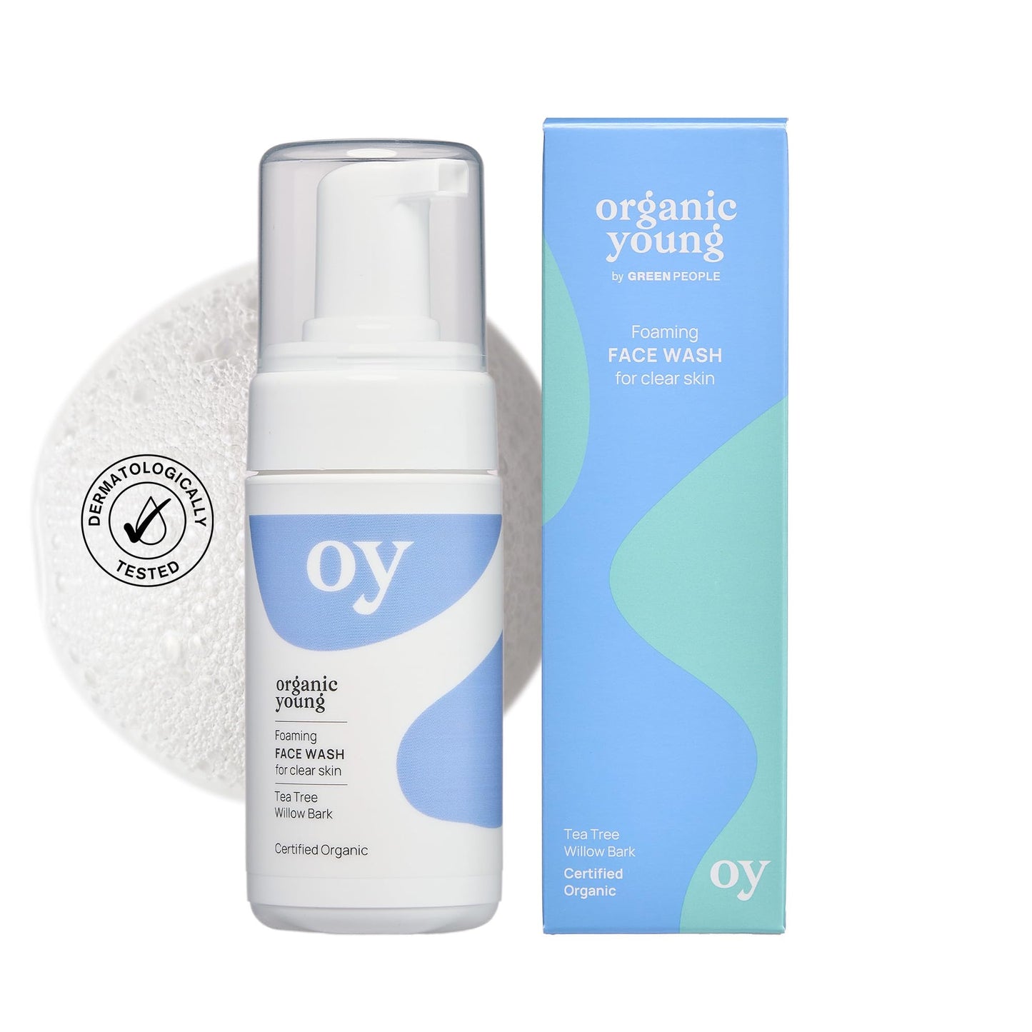 Green People Teen Foaming Face Wash 100ml | Natural & Organic Face Wash | Oily & Spot-Prone Skin | Vegan Teen Face Wash | Skin Care for Teenage Boys &