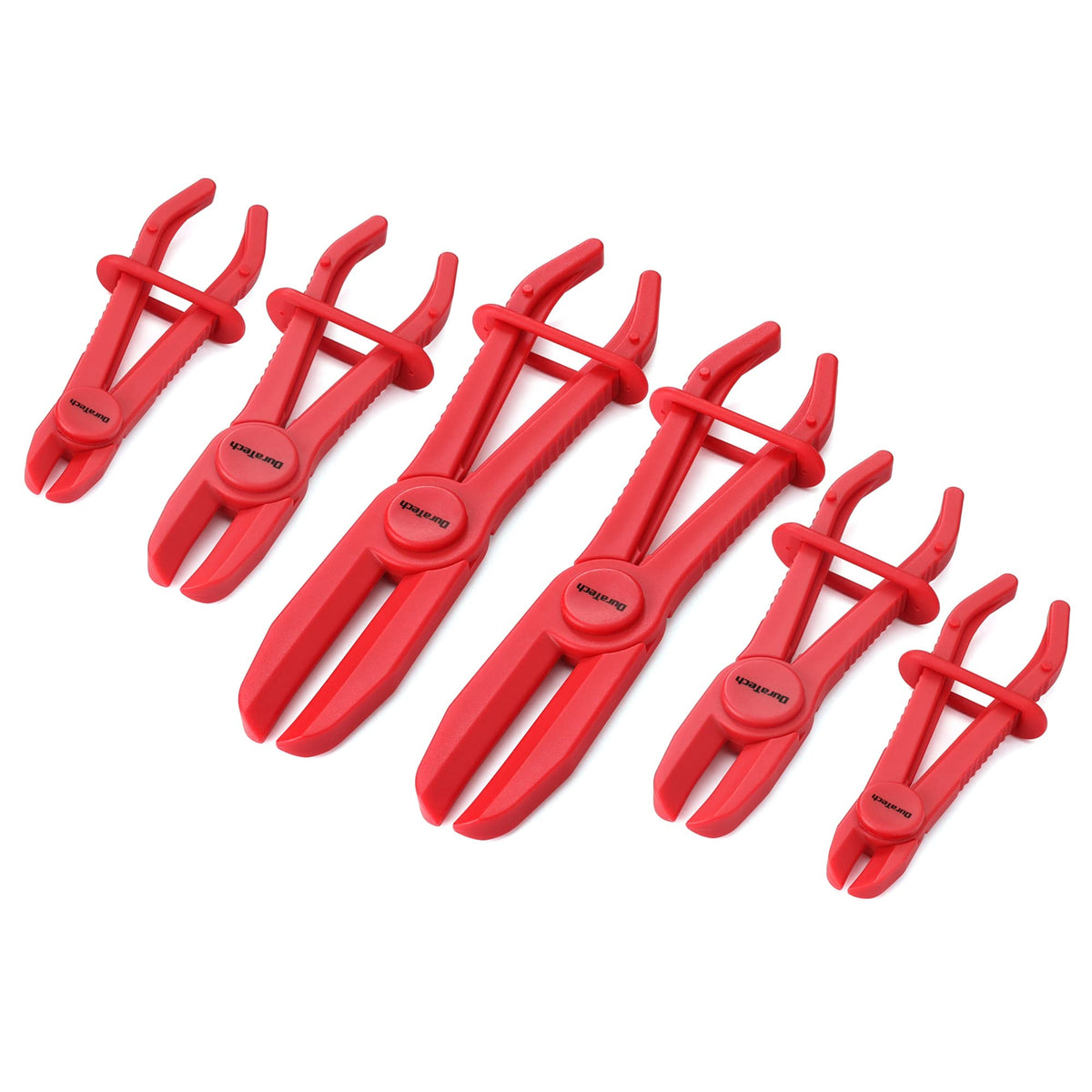 DURATECH Hose Clamp Pliers 6pcs, Hose Pinch Off Pliers, Plastic Line Clamp Pliers Set for Flexible Hoses Fuel Hoses Gas Lines Brake Hoses Radiator